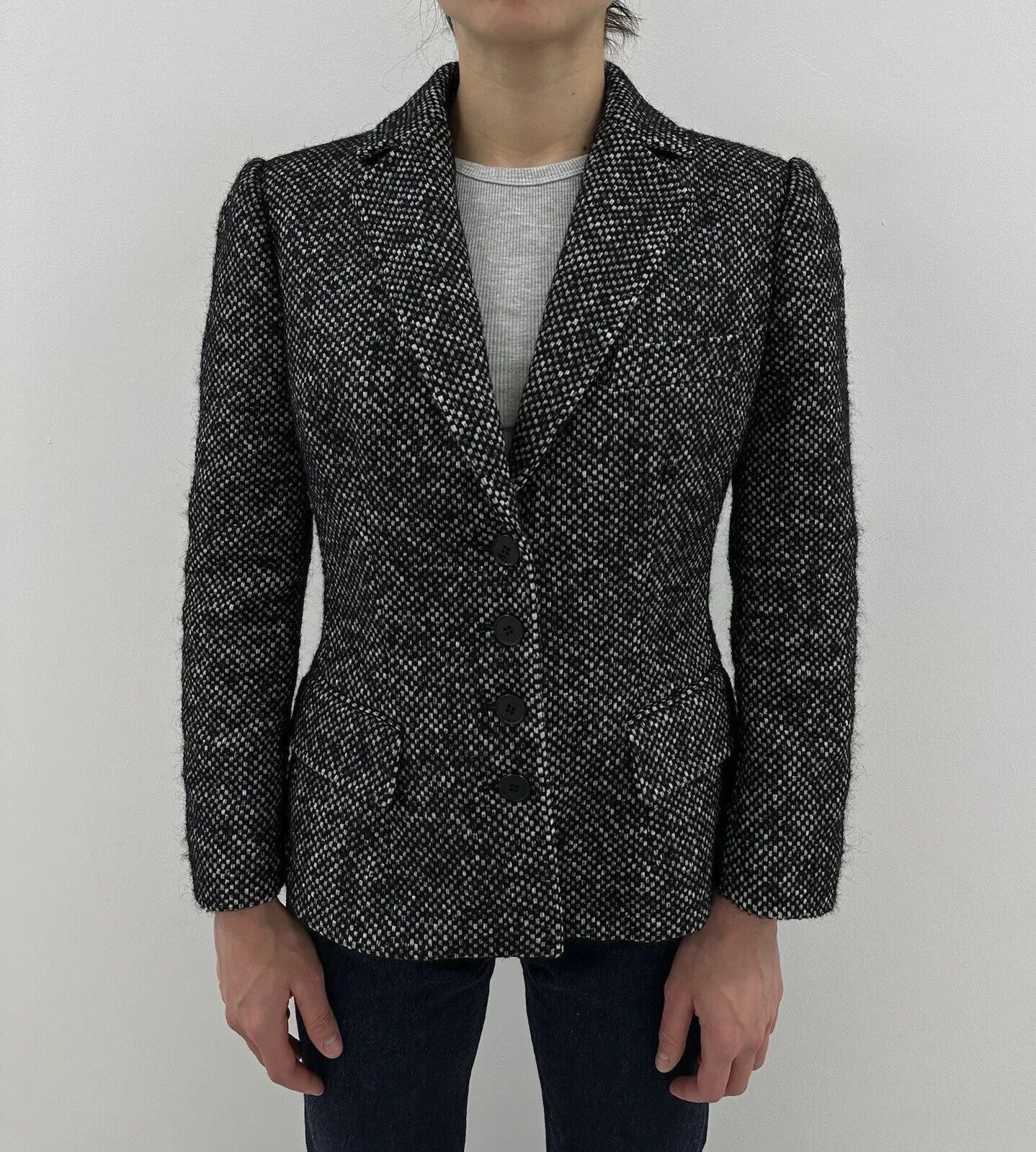 Dolce & Gabbana Dolce & Gabbana Women Fitted Blazer Coat Jacket Wool Alpaca Size M / US 6-8 / IT 42-44 - 2 Thumbnail