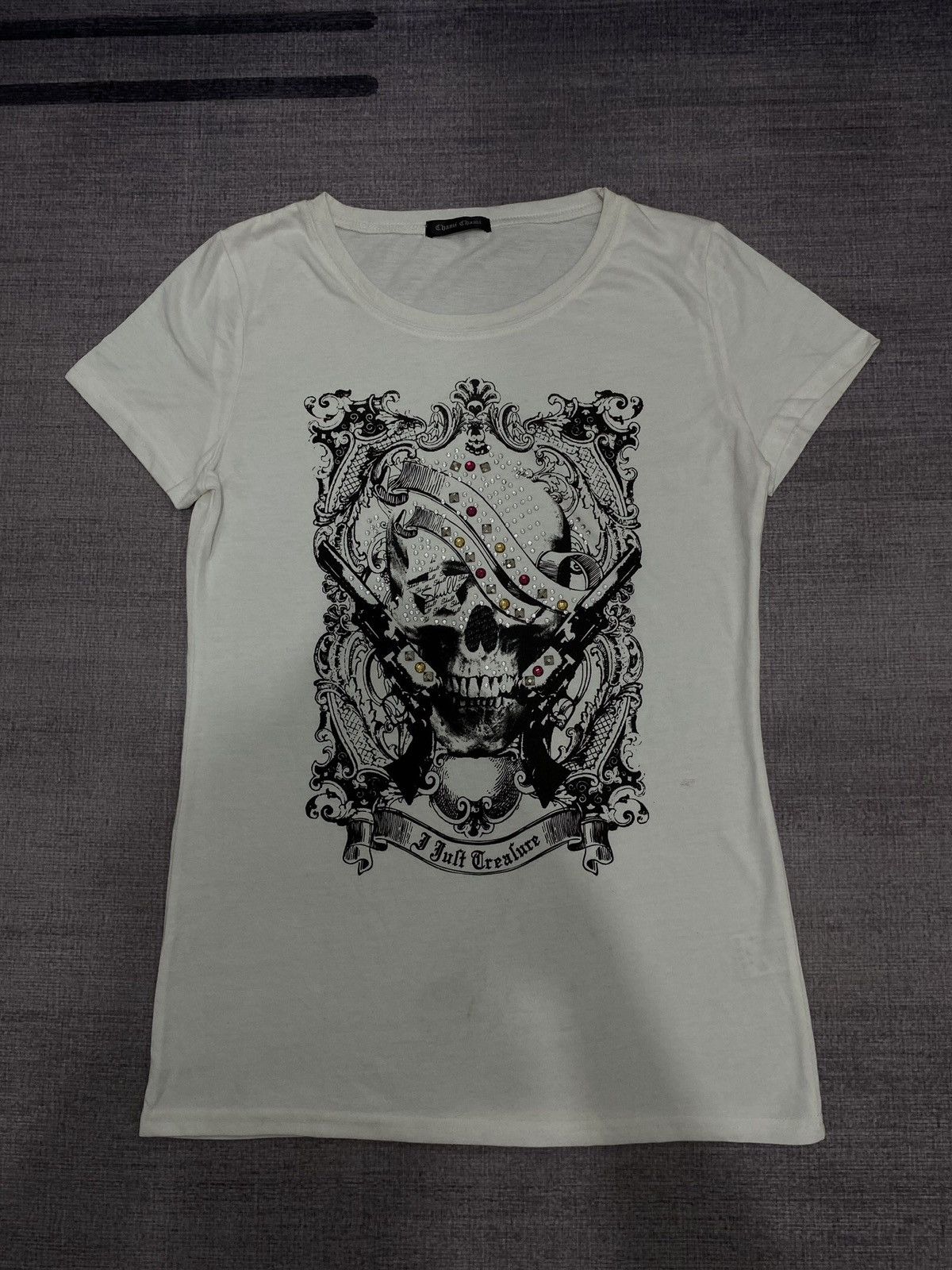 If Six Was Nine Y2K CHAMI CHAMI SKULL TSHIRT Size M / US 6-8 / IT 42-44 - 1 Thumbnail