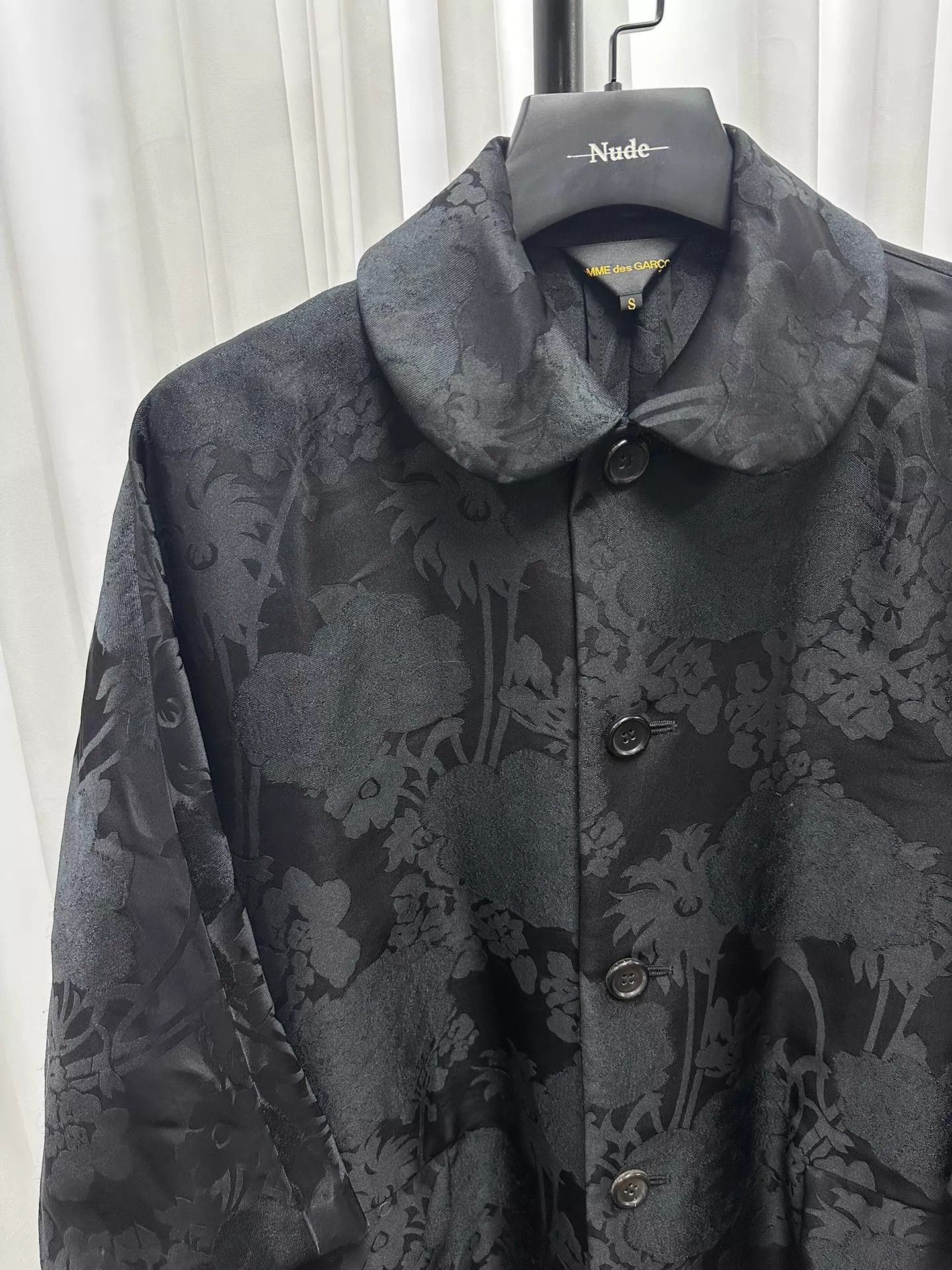 Comme des Garcons CDG Main Line Flower Print Mandarin Collar Coat S Size S / US 4 / IT 40 - 1 Thumbnail