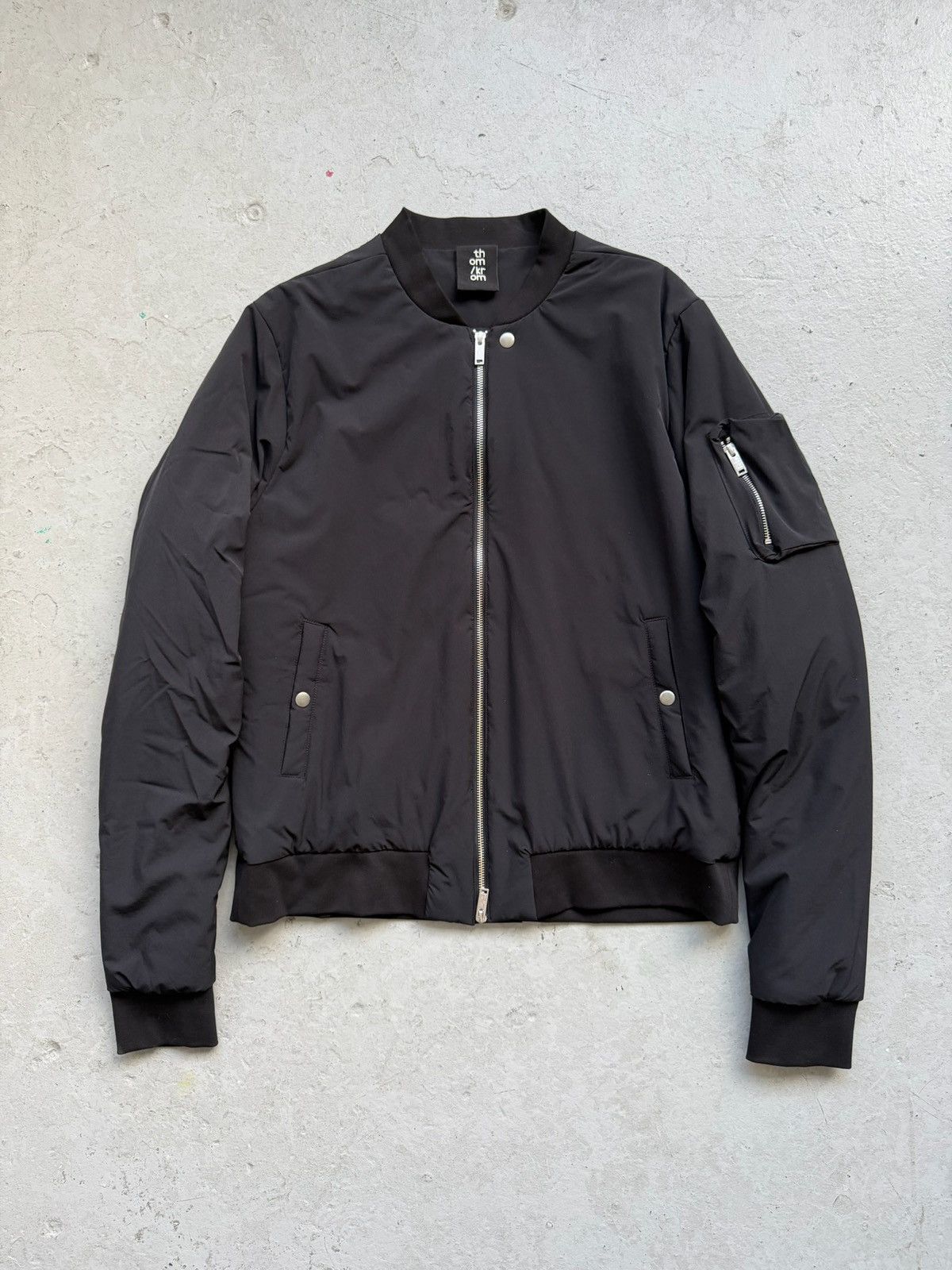 Thom Krom Thom Krom Black Nylon Bomber Down Jacket Size US L / EU 52-54 / 3 - 1 Thumbnail