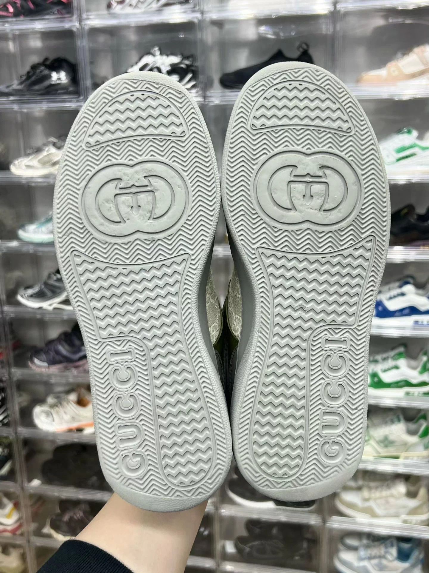 Gucci GUCCI Chunky "Cookie" Sneakers Wht/Bl/Green 41 Worn Once Size US 8 / EU 41 - 8 Thumbnail