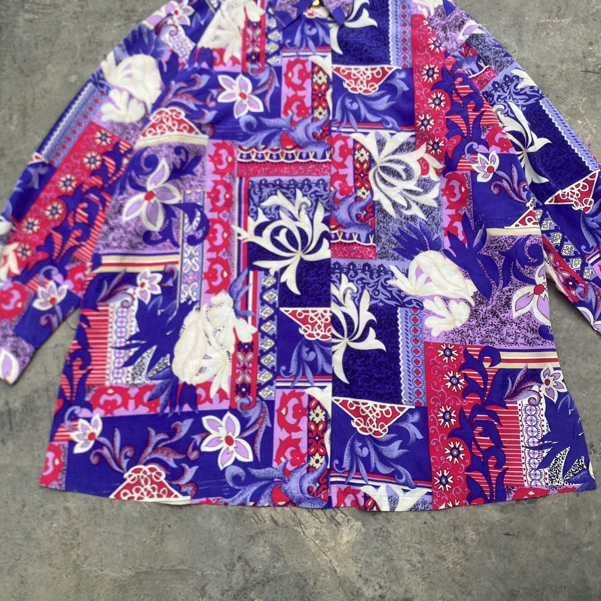 Pierre Balmain Vintage Pierre Balmain Flower Silk Shirt Size US L / EU 52-54 / 3 - 4 Thumbnail