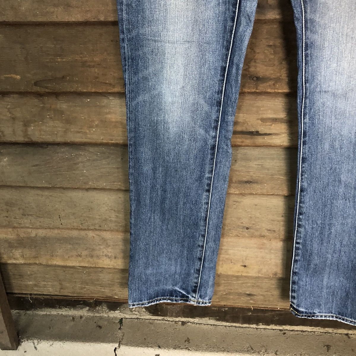 Japanese Brand Uniqlo Jeans vintage ripped faded Blue Denim Pants #7385 Size US 31 - 6 Thumbnail