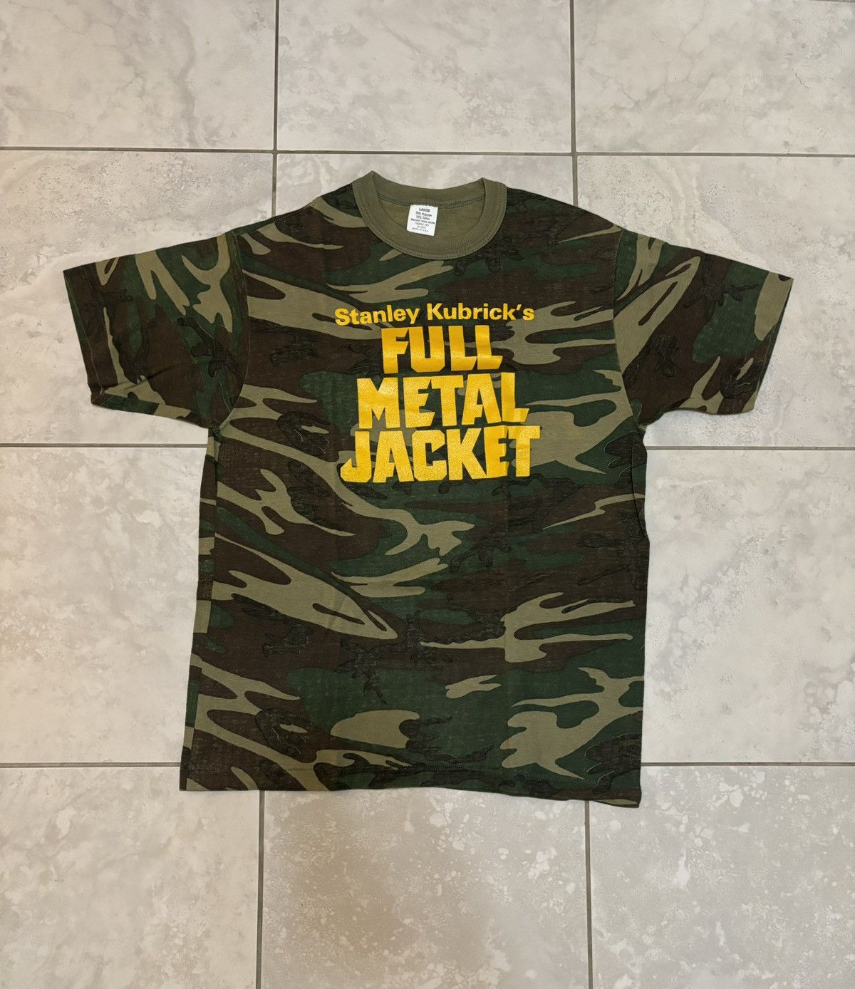 Vintage Rare Vintage 80s Full Metal Jacket Kubrick War Movie Tee Size US L / EU 52-54 / 3 - 1 Thumbnail
