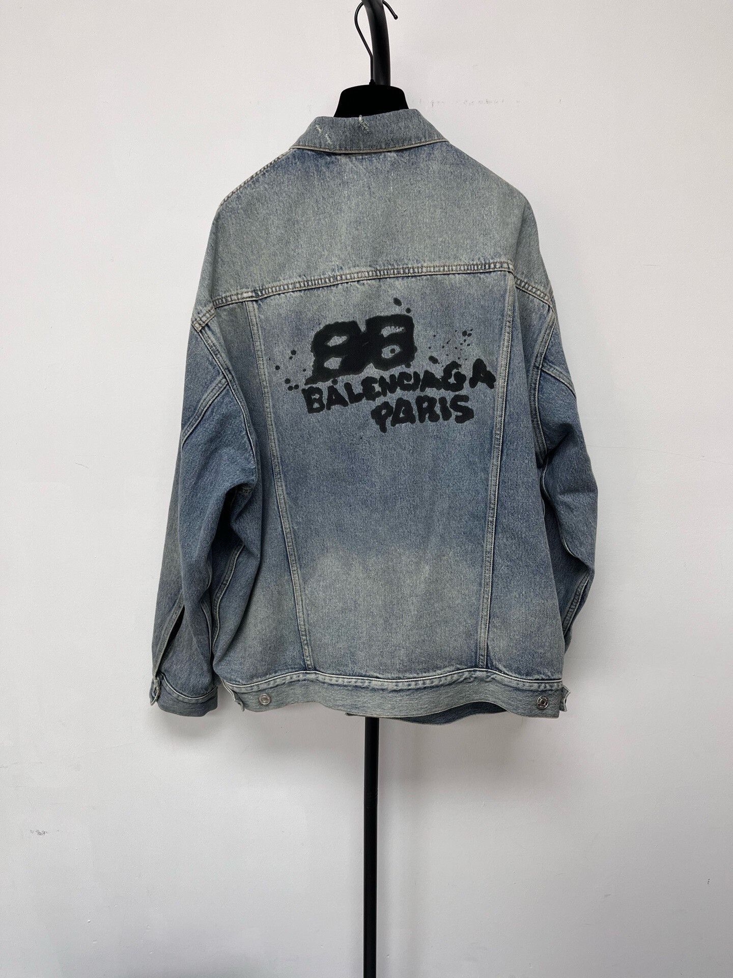 Balenciaga Logo Denim Jacket for Men