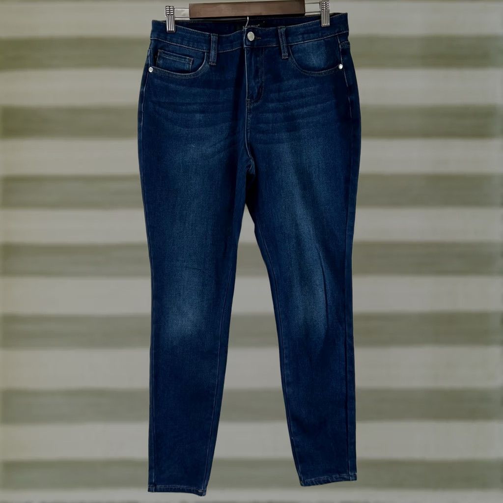 Vintage Judy Blue Skinny Jeans Womens 9 Dark Wash High Rise JB88113 5-Pocket Denim Stretch Comfort Slim Modern Size 30" / US 8 / IT 44 - 1 Thumbnail