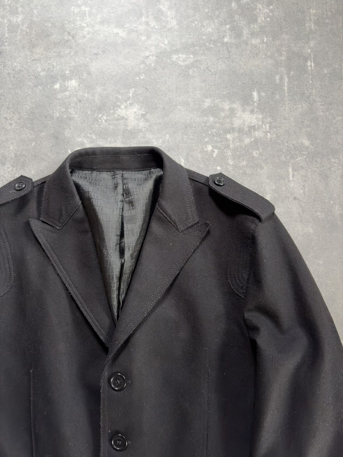 Dirk Bikkembergs 00s Dirk Bikkembergs Military Raw Edges Rare Blazer Jacket Size US L / EU 52-54 / 3 - 6 Thumbnail