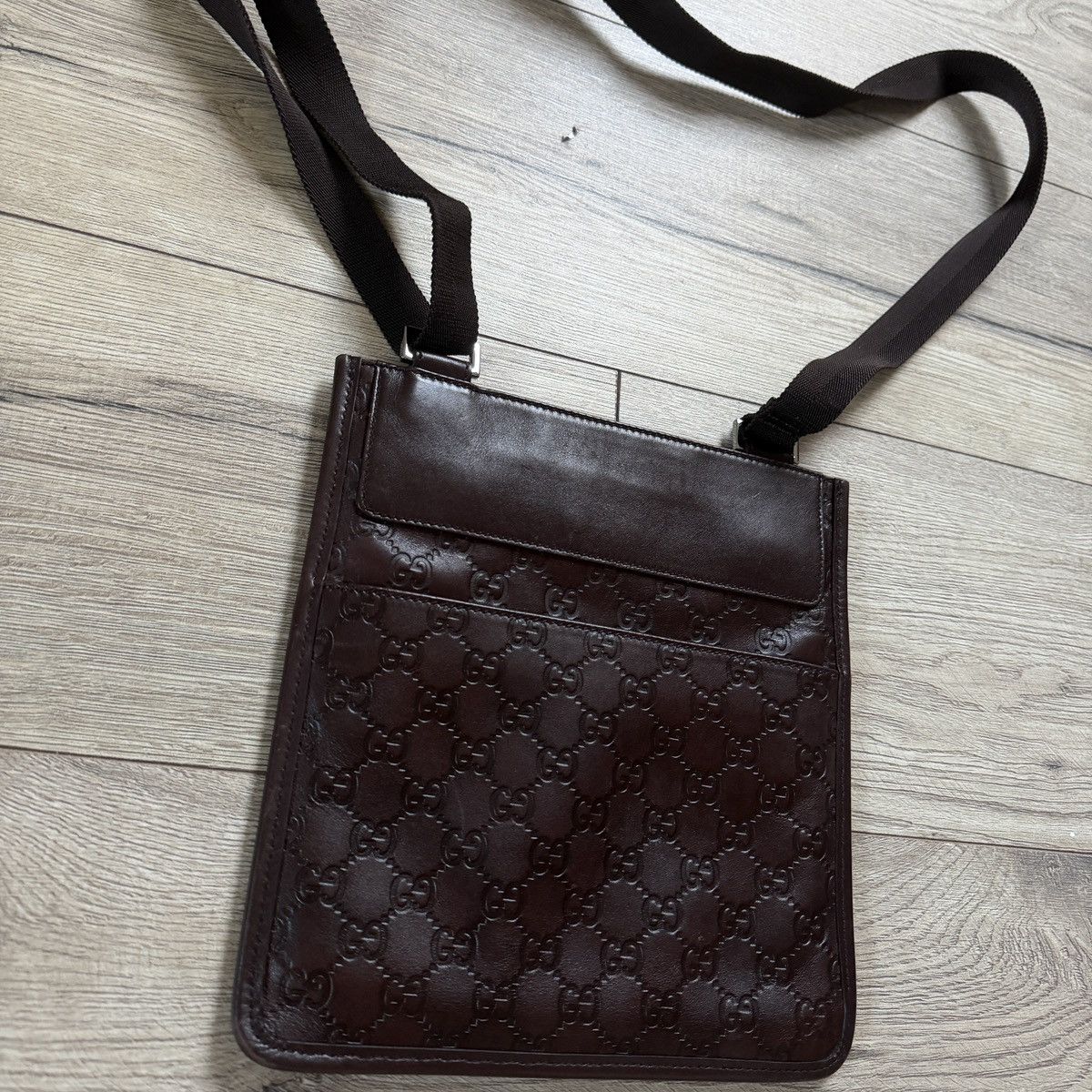 Gucci Gucci Guccissima Crossbody Shoulder Bag Brown Leather Size ONE SIZE - 8 Thumbnail