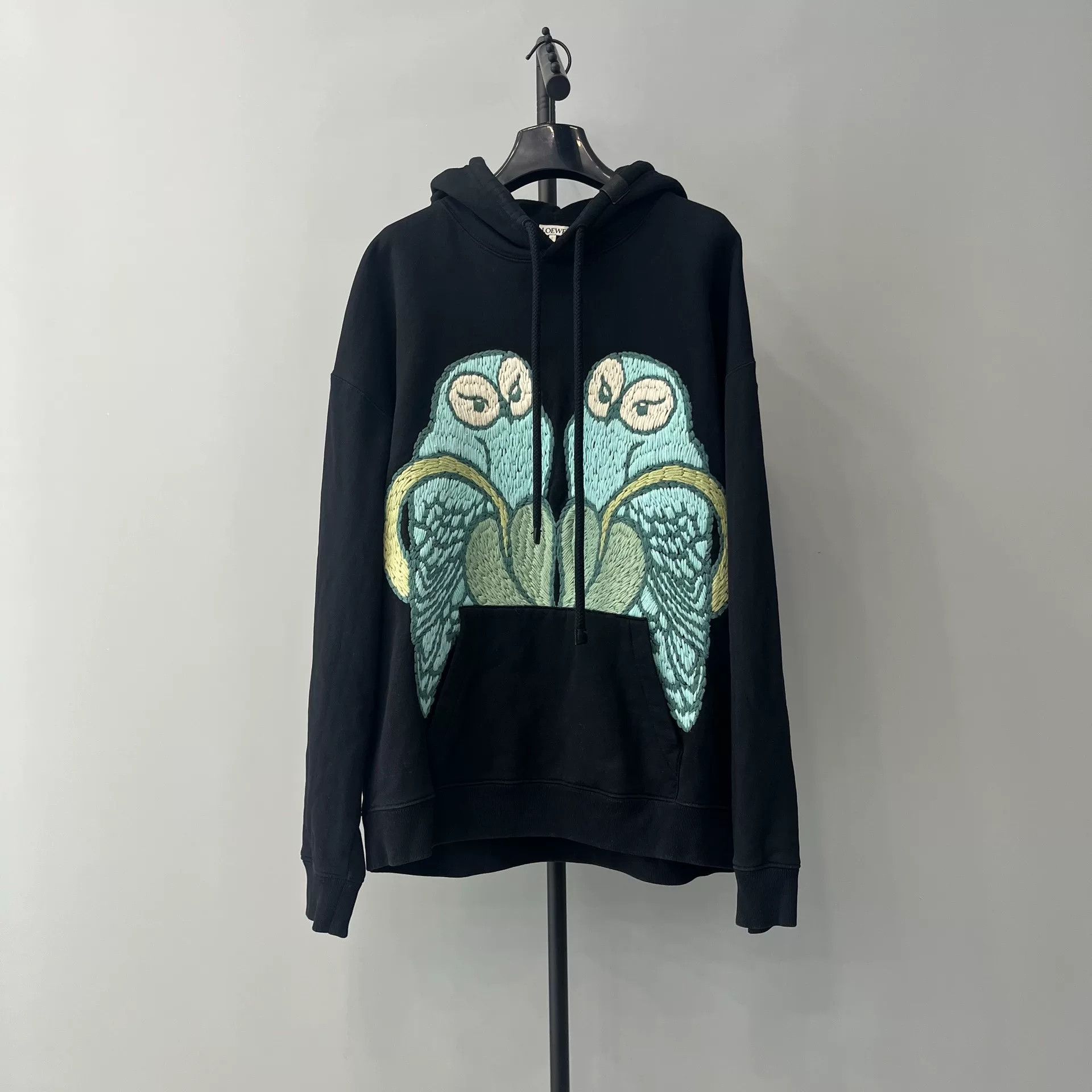 Loewe LOEWE Owl Embroidery Black Sweatshirt Size US L / EU 52-54 / 3 - 1 Thumbnail