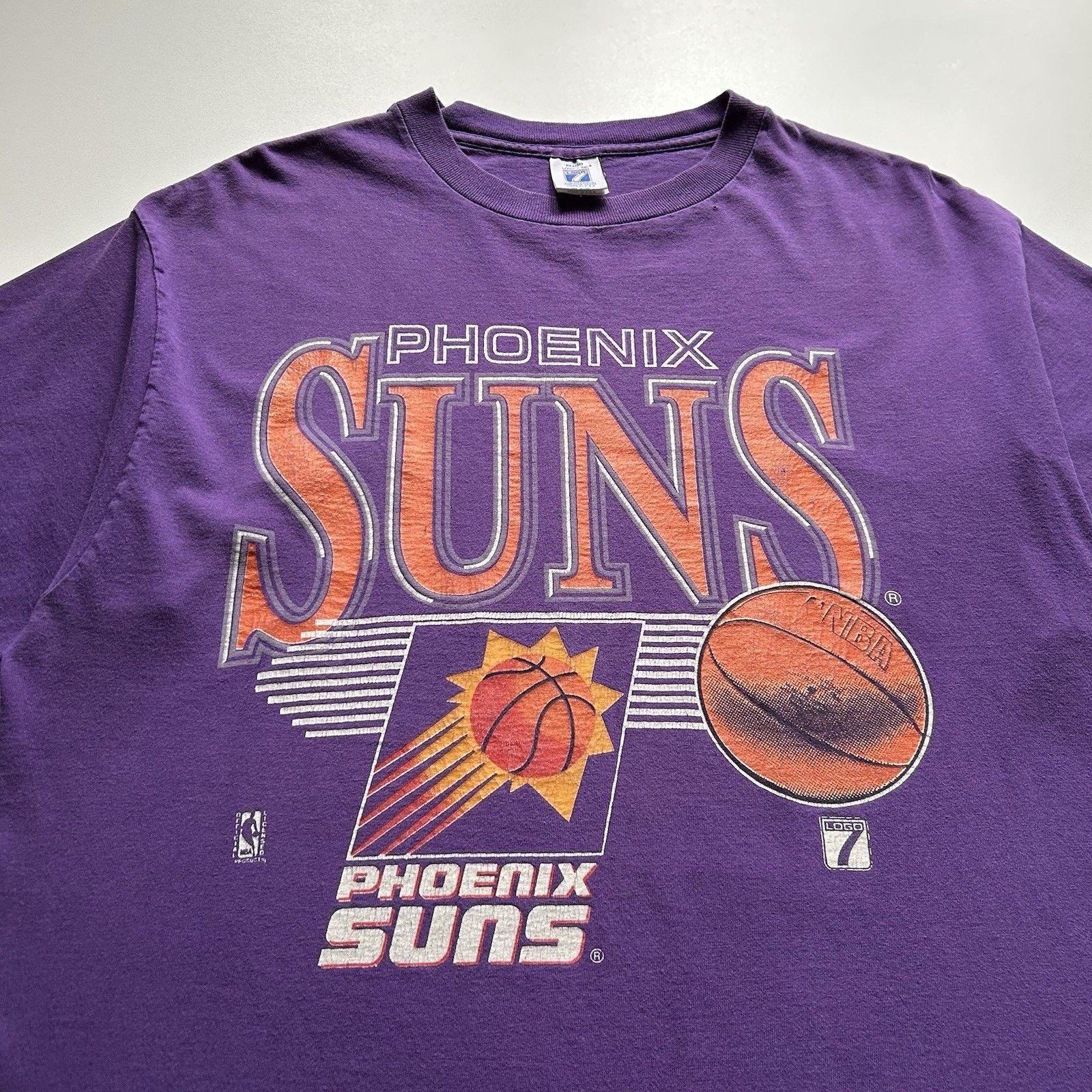 Logo 7 Vintage Phoenix Suns T-Shirt 90s NBA Logo 7 XL Made In USA Size US XL / EU 56 / 4 - 2 Thumbnail