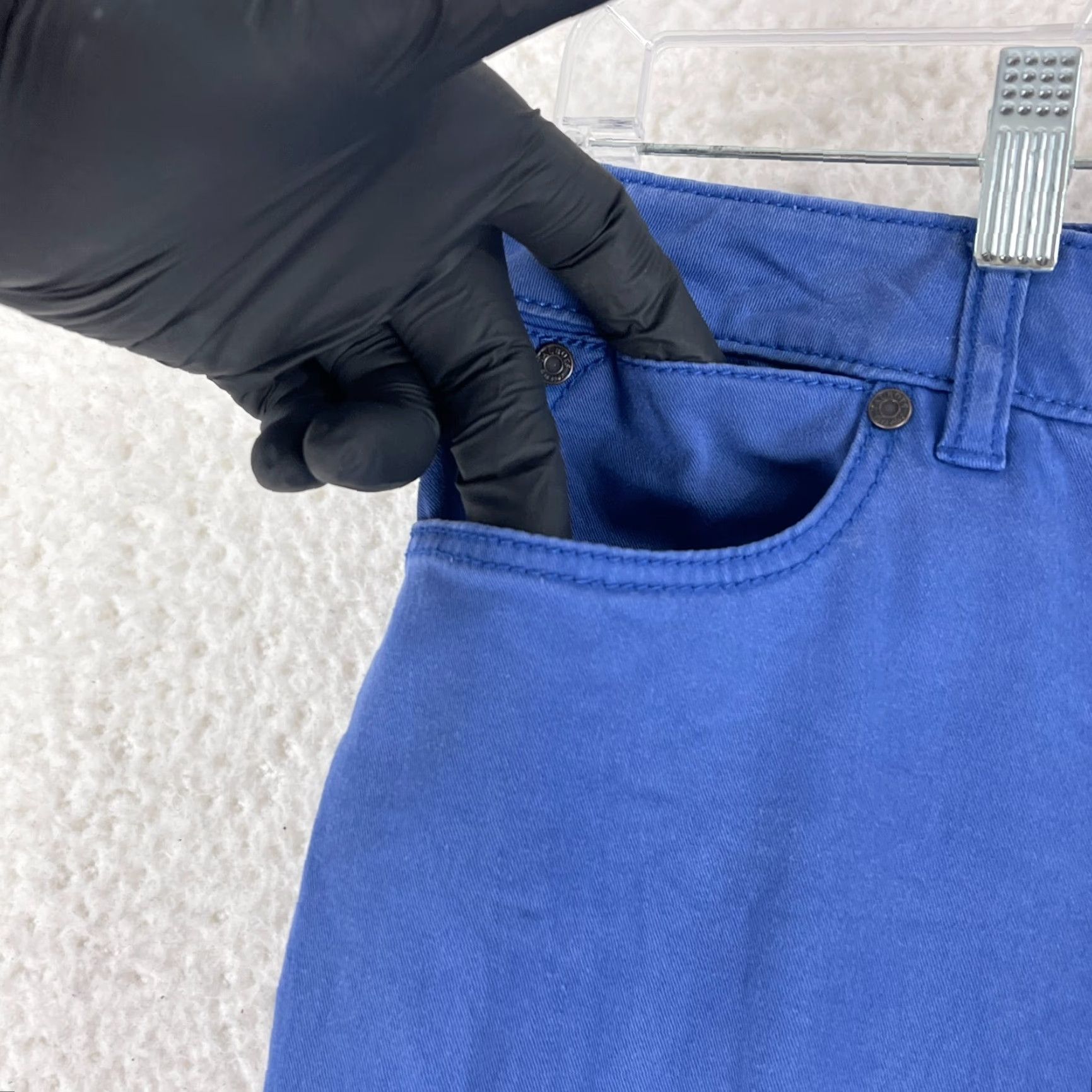 Talbots Talbots Blue Curvy Straight Leg Chino Pants Womens Mid-Rise Flat Front Size 6 Size 28" / US 6 / IT 42 - 4 Thumbnail