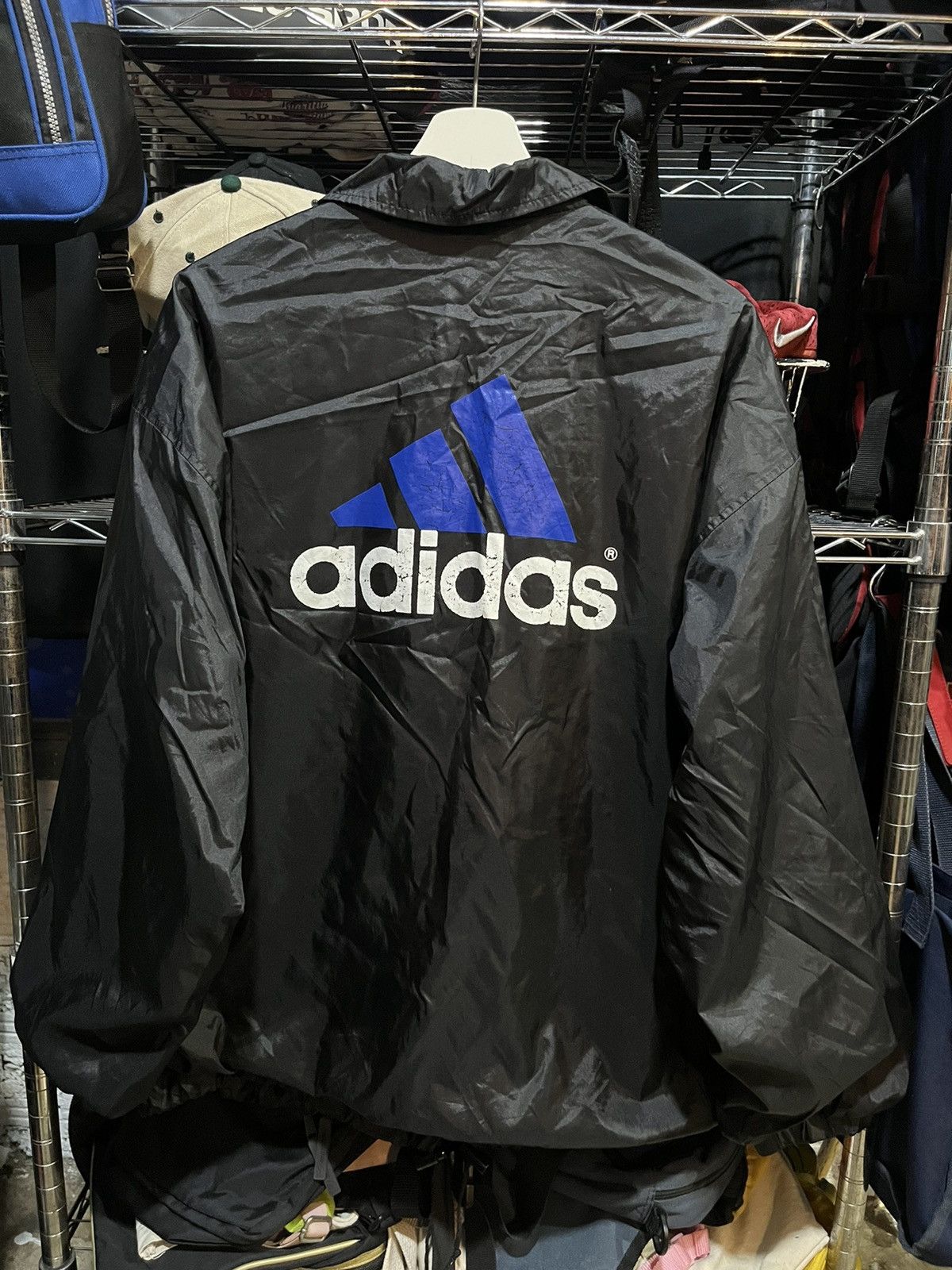 Adidas Adidas Windbreaker Button Up Jacket Big Logo 90s Size US L / EU 52-54 / 3 - 1 Thumbnail