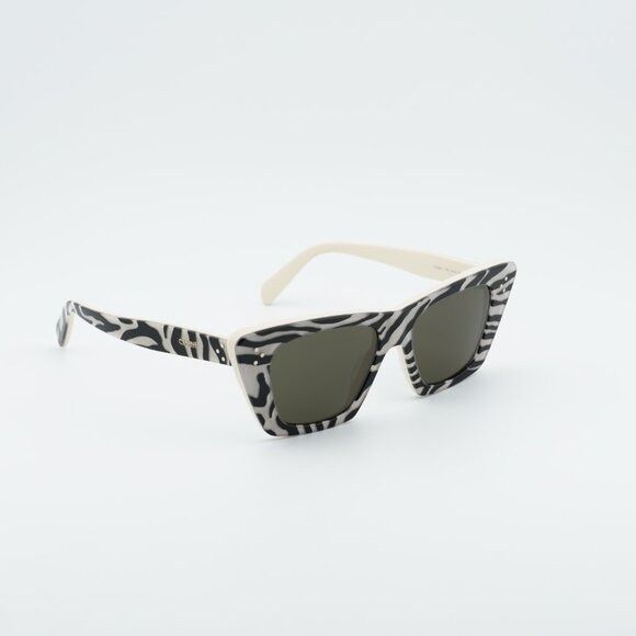 Celine Celine CL40187I 99E Sunglasses White and Black Animal Size ONE SIZE - 4 Thumbnail