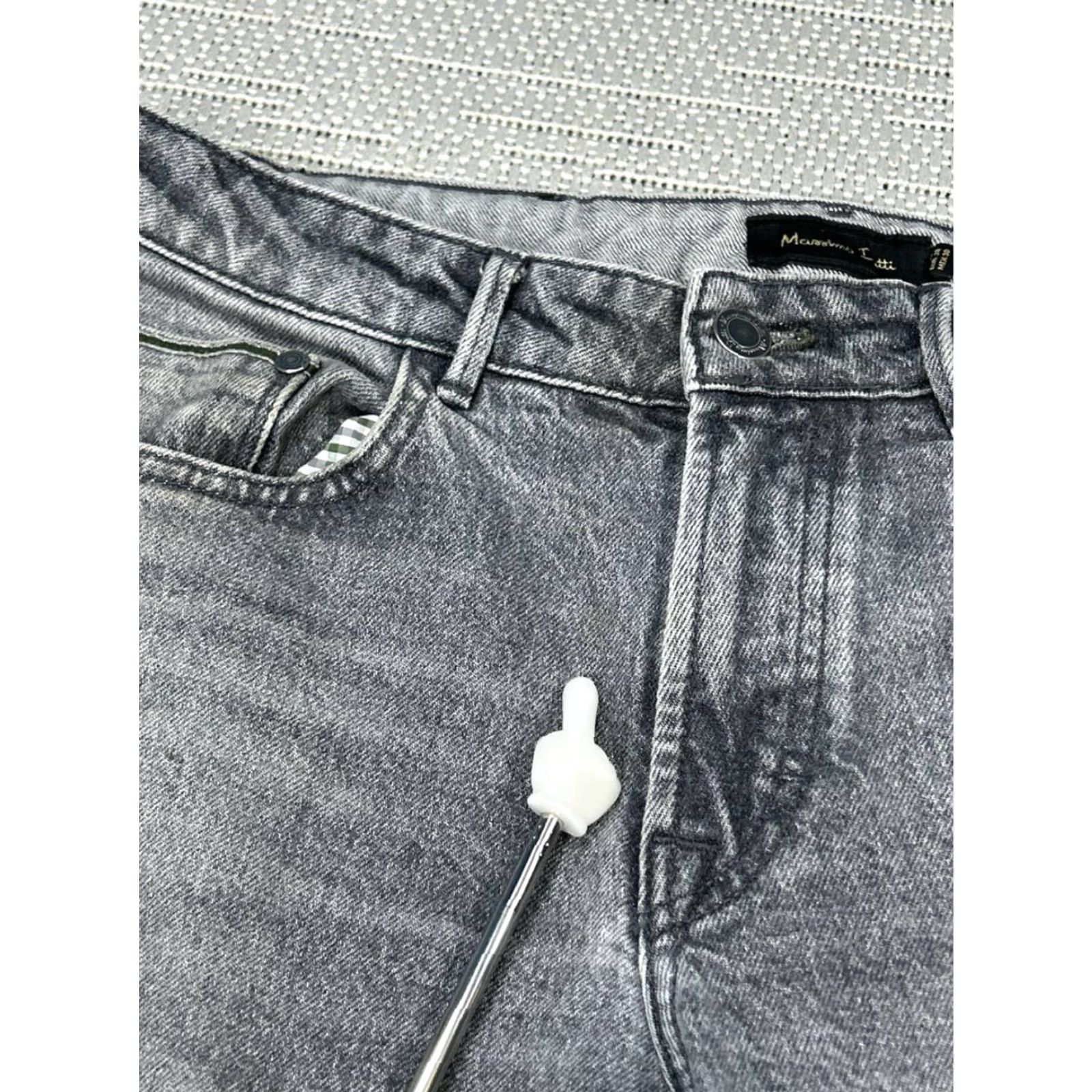 Massimo Dutti Massimo Dutti Jeans Mens 30 Gray Denim Slim Fit Jeans Regular 30 Gray City Mens Size US 30 / EU 46 - 4 Thumbnail