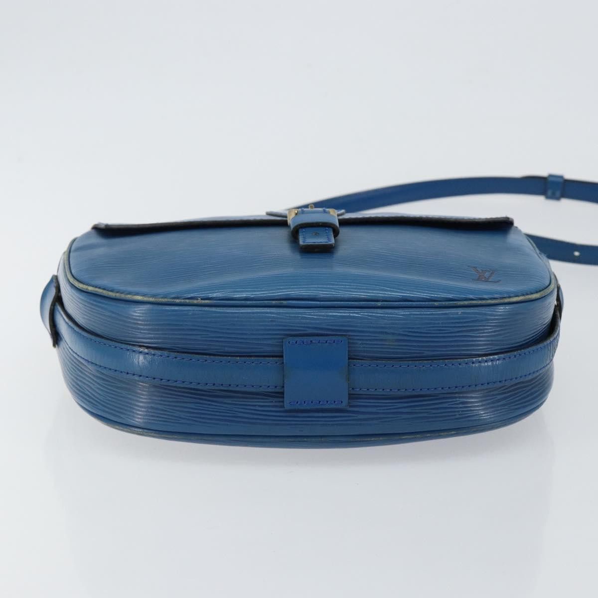 LOUIS VUITTON Epi June Feuille Shoulder Bag Blue M52155