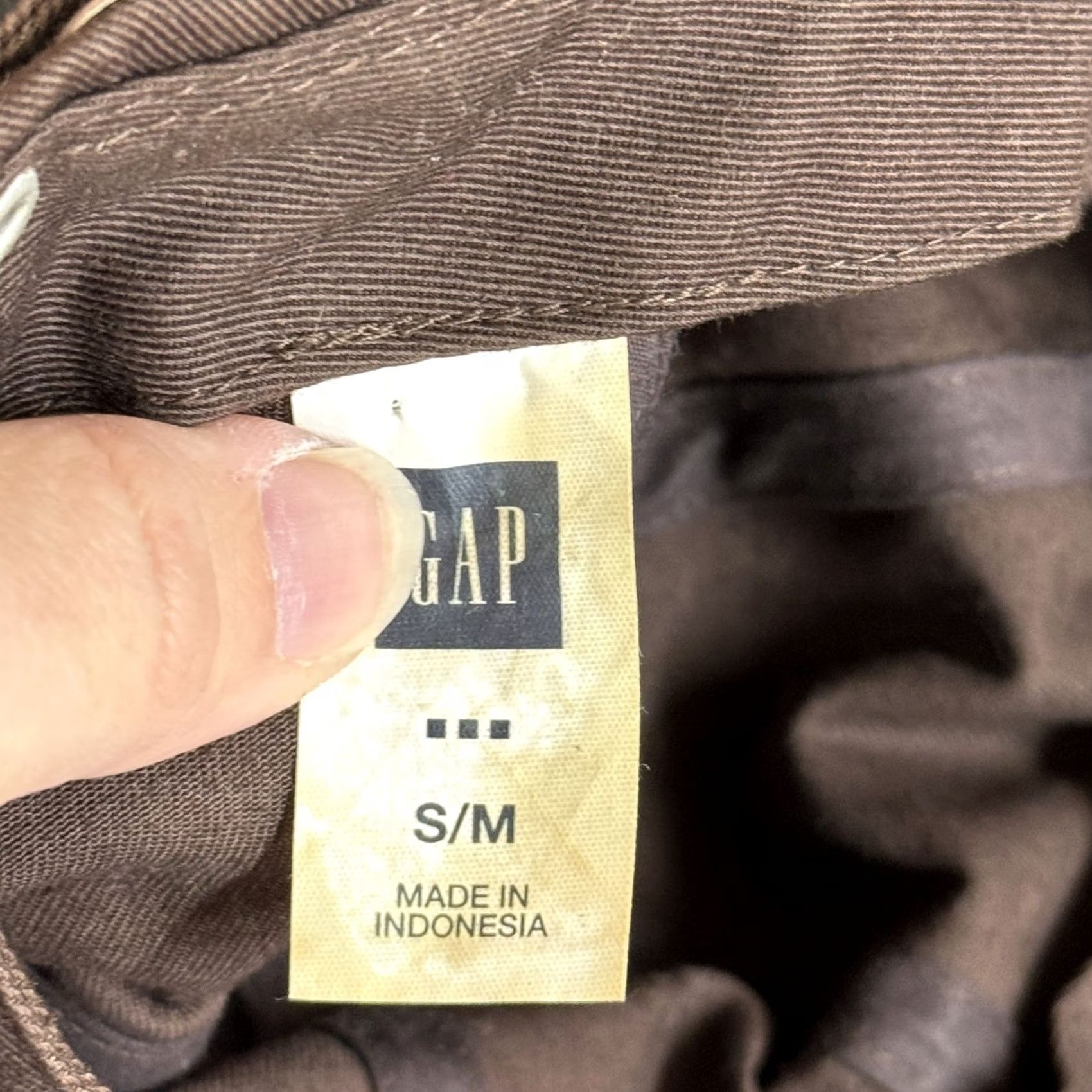 Gap VINTAGE GAP Hat Cap Strap Back S/M Brown Crystal Studded Logo Womens Star Rhinestone Y2K Size ONE SIZE - 7 Thumbnail
