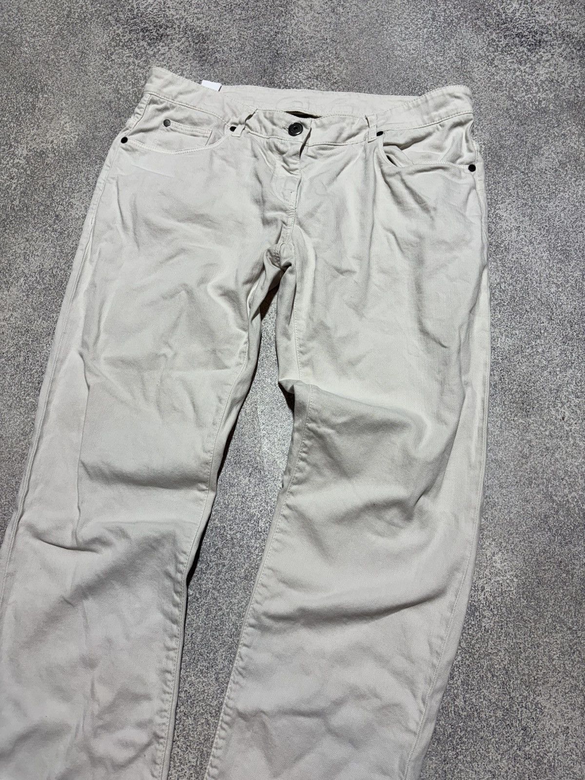 Brunello Cucinelli Brunello Cucinelli White Leg Jeans Trousers Low Waist IT46 Size 32" / US 10 / IT 46 - 5 Thumbnail