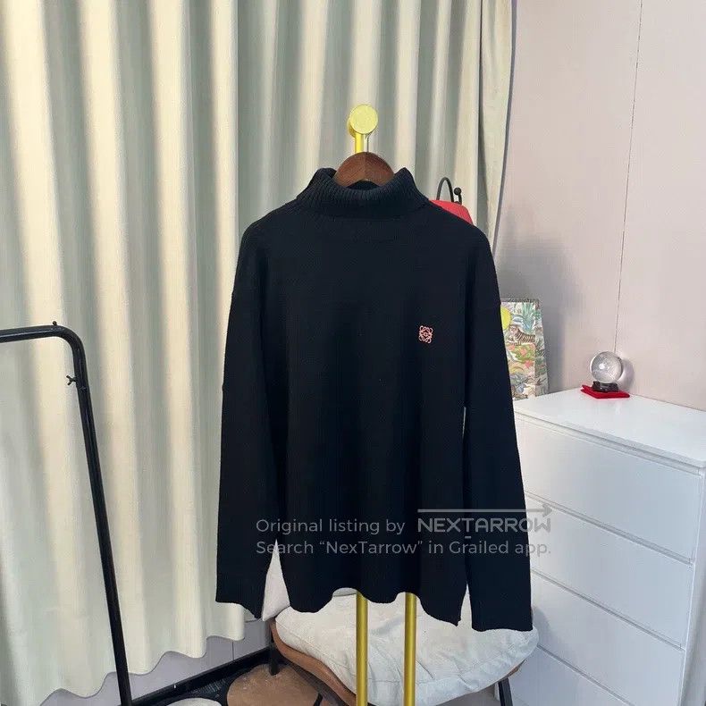 Loewe Loewe Black small logo high-neck sweater Size US XL / EU 56 / 4 - 1 Thumbnail