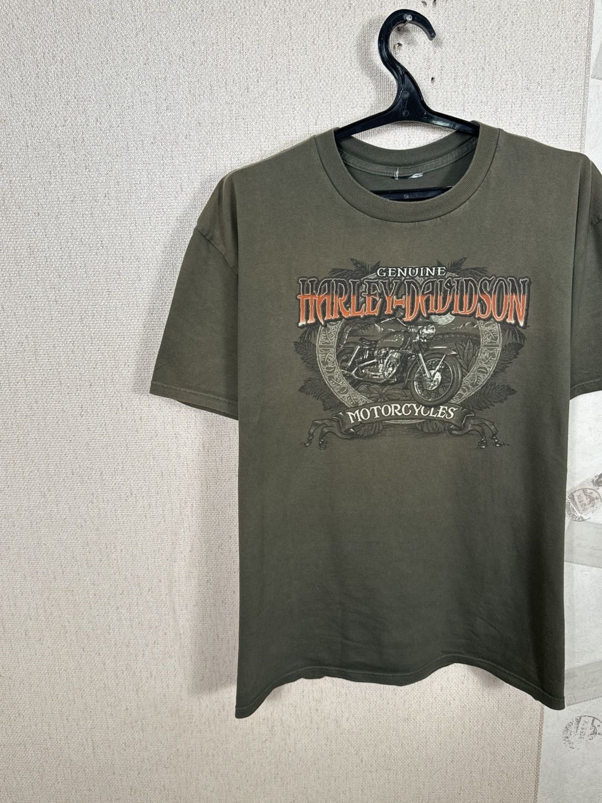 Harley Davidson Vintage Harley Davidson T shirt Swiss Biker USA XL Green Size US XL / EU 56 / 4 - 7 Thumbnail