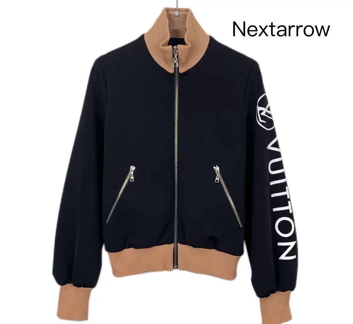 Louis Vuitton Louis Vuitton Lv Black Logo Printed Jacket Zipper Coat Size US XXS / EU 40 - 1 Thumbnail