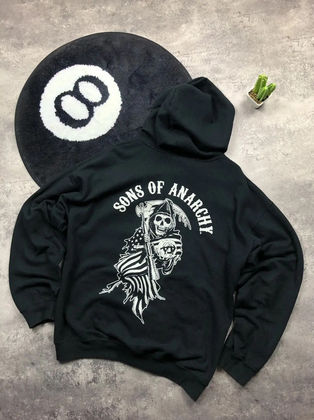 Vintage SONS OF ANARCHY Vintage Zip Hoodie Big Back Logo Streetwear Size US L / EU 52-54 / 3 - 11 Thumbnail