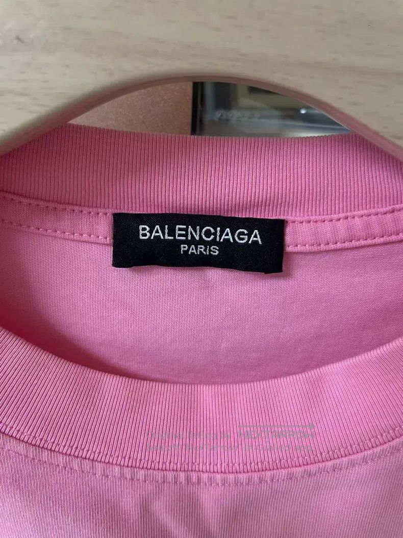 Balenciaga Balenciaga Pink Ink Short Sleeve + Size XL Size US XL / EU 56 / 4 - 2 Thumbnail