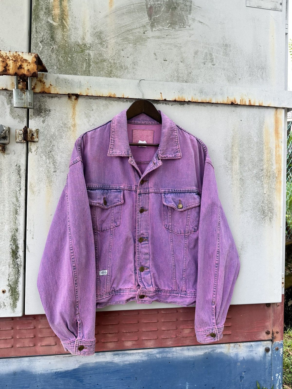 Marithe + Francois Girbaud 👹Vintage Marithe Francois Girbaud Purple Trucker Jacket Size US M / EU 48-50 / 2 - 3 Thumbnail