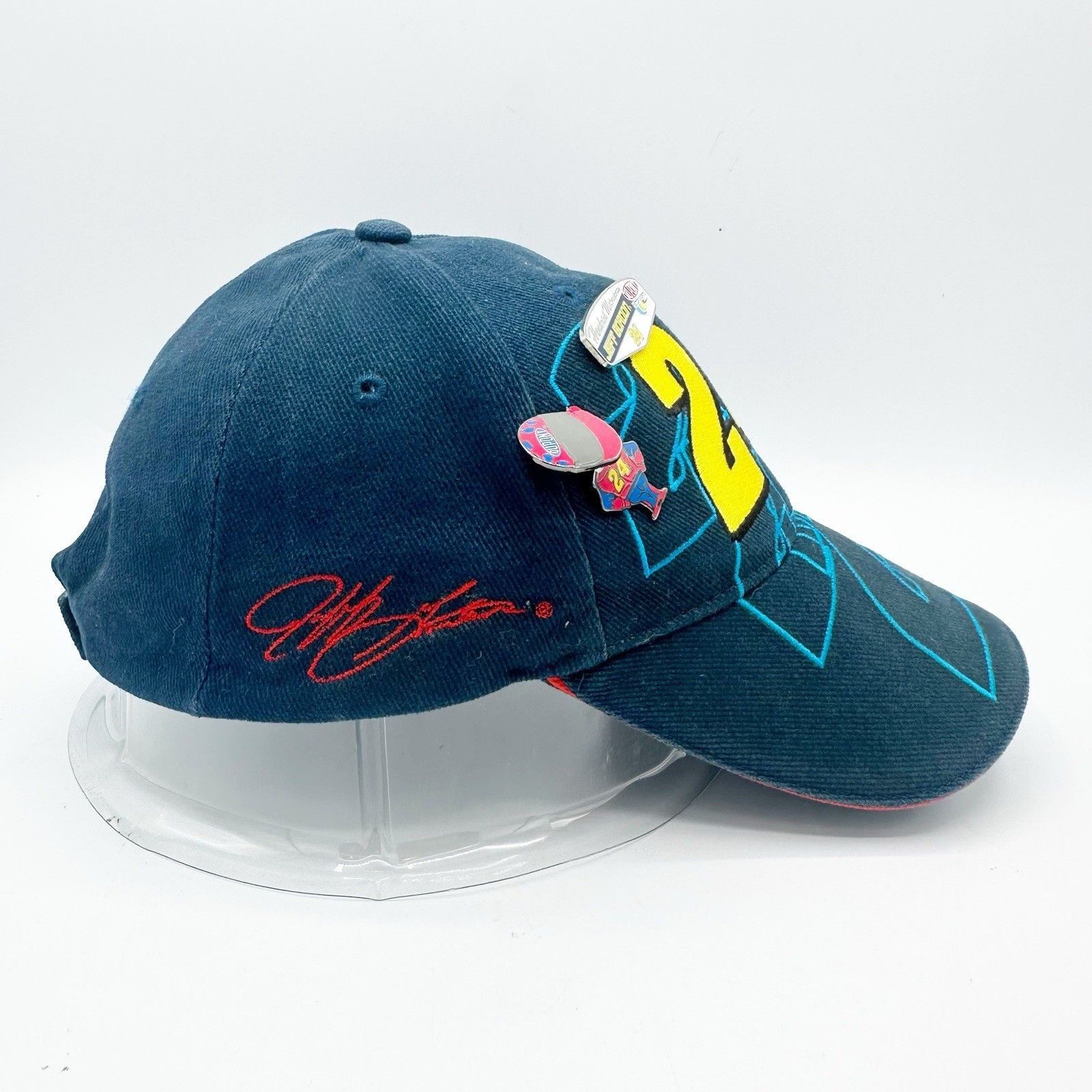 Winners Circle NASCAR Jeff Gordon Hat w/ Pins Adjustable Blue Embroidered Size ONE SIZE - 4 Thumbnail
