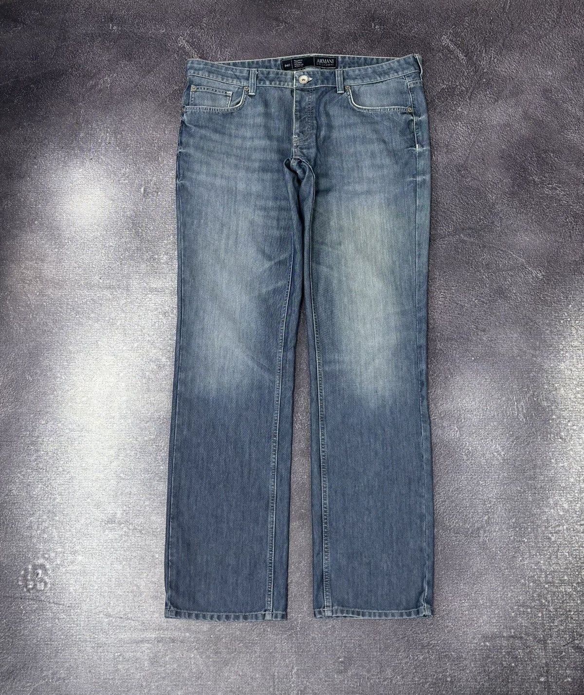 Armani Armani Collezioni Y2K Faded Blue Denim Hype Baggy Jeans Size US 40 / EU 56 - 2 Thumbnail