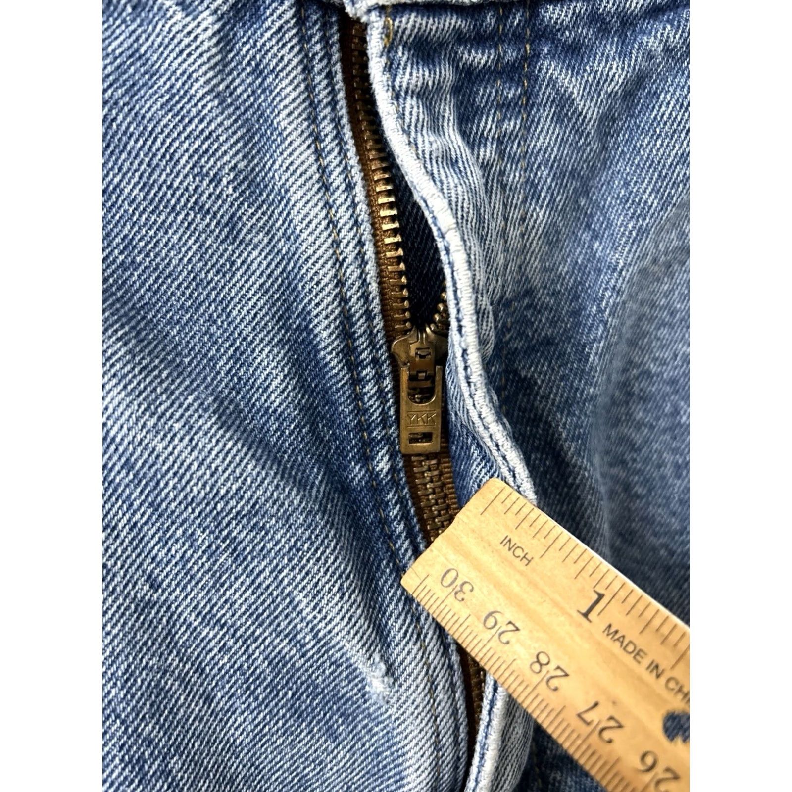 Carhartt VINTAGE Carhartt Jeans Mens 36x36 Blue Plaid Flannel Lined YKK Relaxed Fit Denim Shirt? Size US 36 / EU 52 - 5 Thumbnail