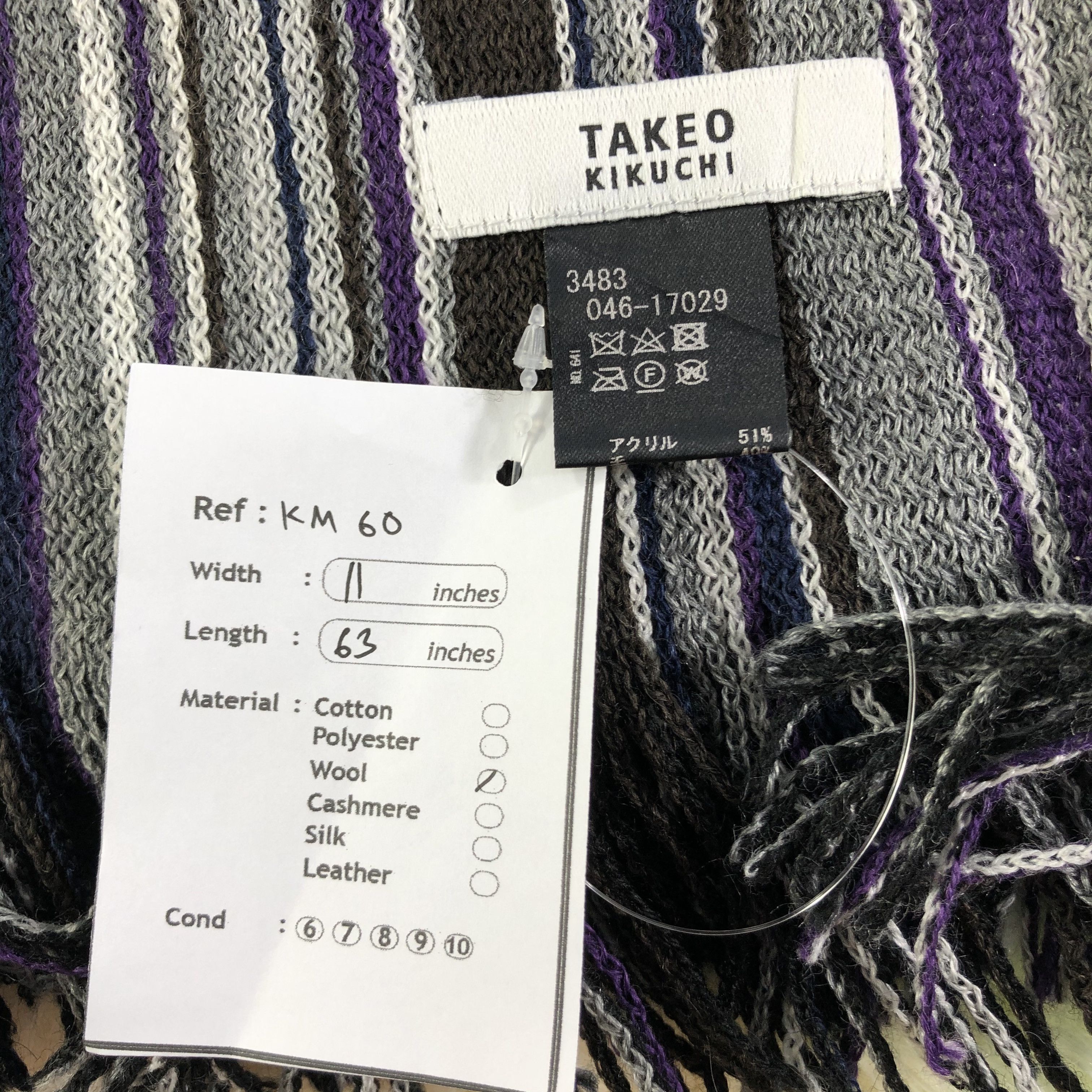 Takeo Kikuchi Takeo Kikuchi Scarf / Muffler / Neckwear - KM60 Size ONE SIZE - 5 Thumbnail