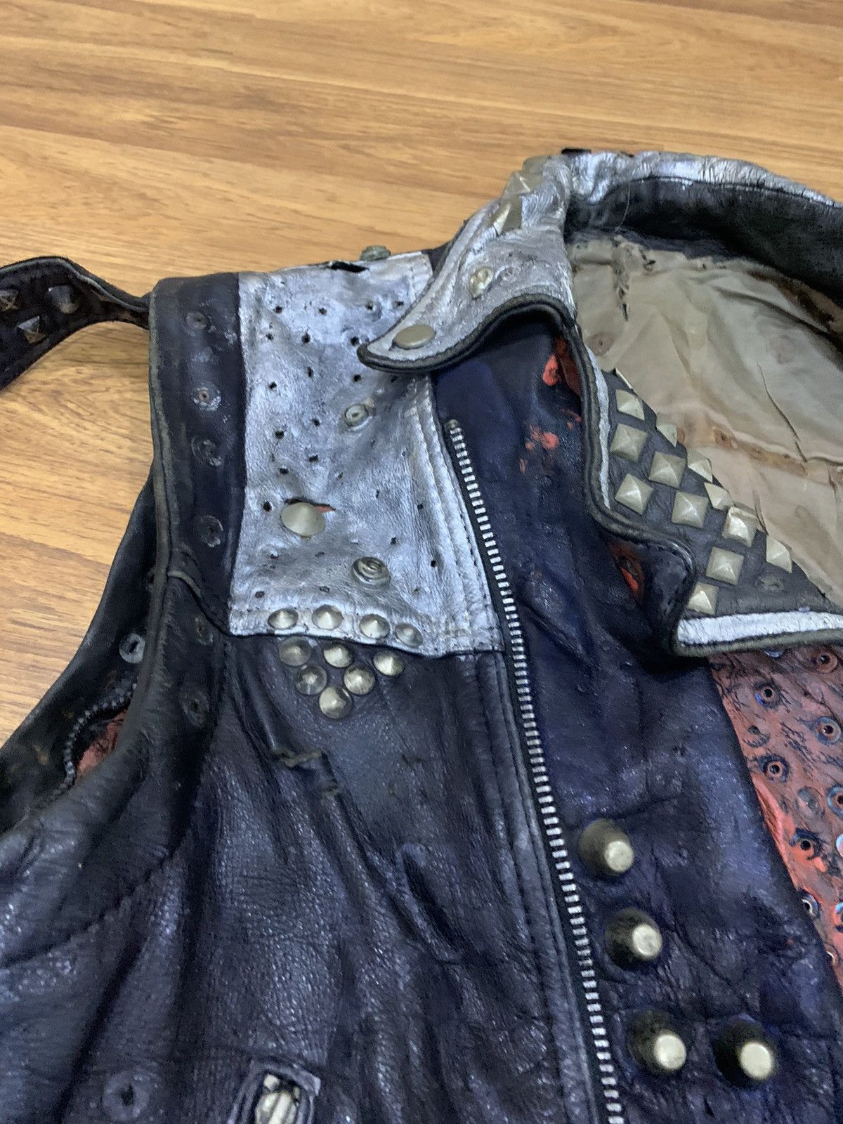 Seditionaries × Vintage VINTAGE STUDDED LEATHER VEST PUNK ROCK Size US M / EU 48-50 / 2 - 6 Thumbnail