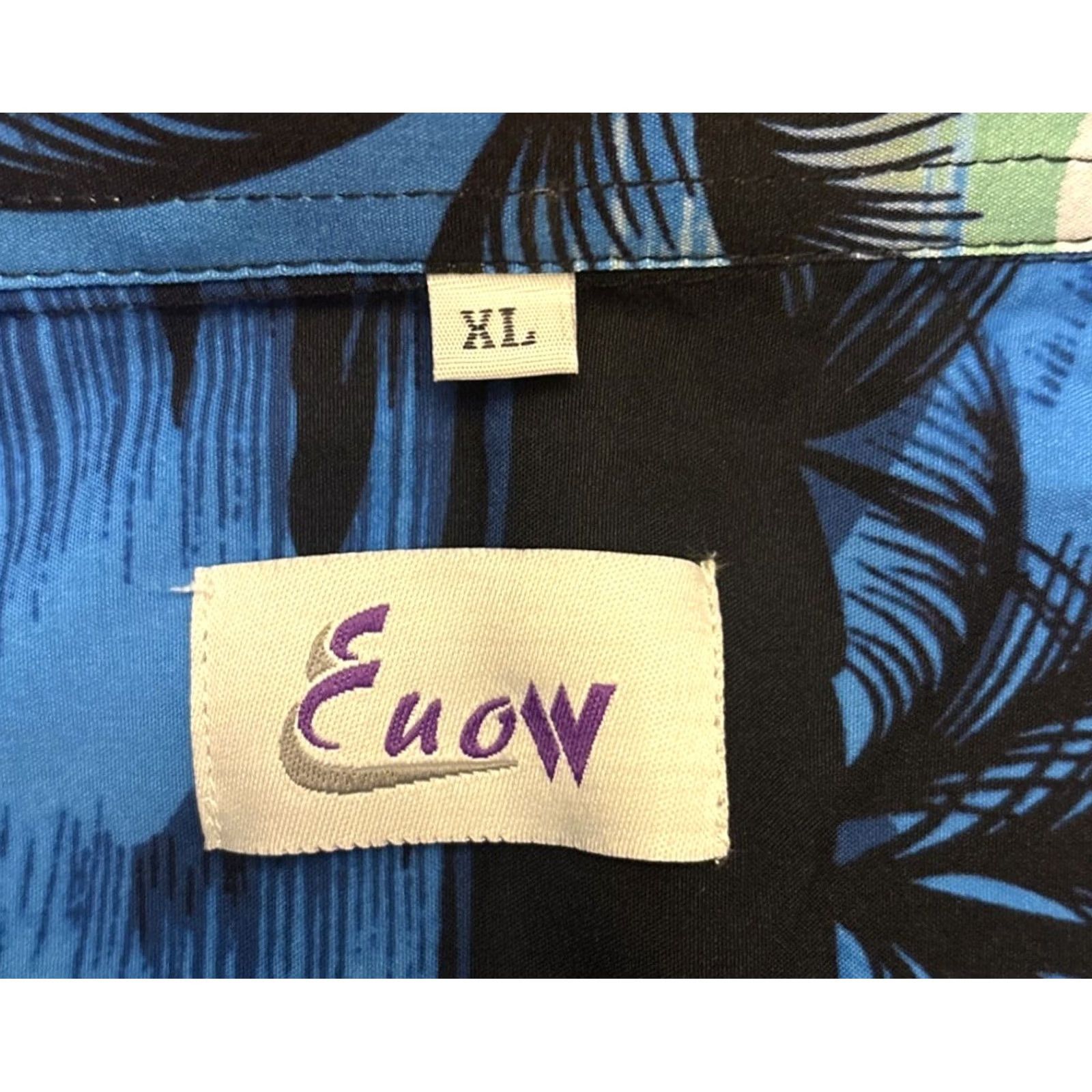 Vintage EUOW Shirt XL Mens Button-Up Hawaiian Vacation/NWT Blue Short Sleeve Graphic Print Size US XL / EU 56 / 4 - 3 Thumbnail