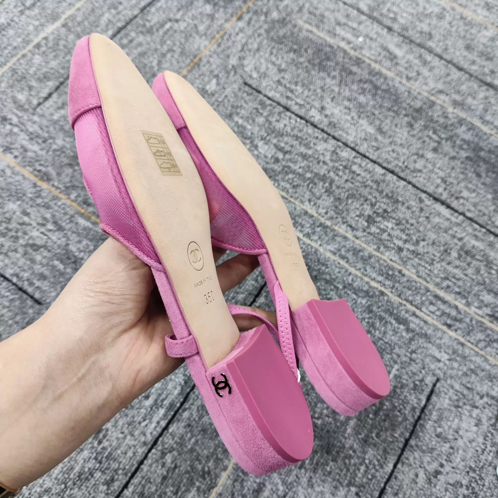 Chanel Chanel 22S Pointed Toe Ballet Sandals Hot Pink New EU35 Size US 4.5 / IT 34.5 - 7 Thumbnail