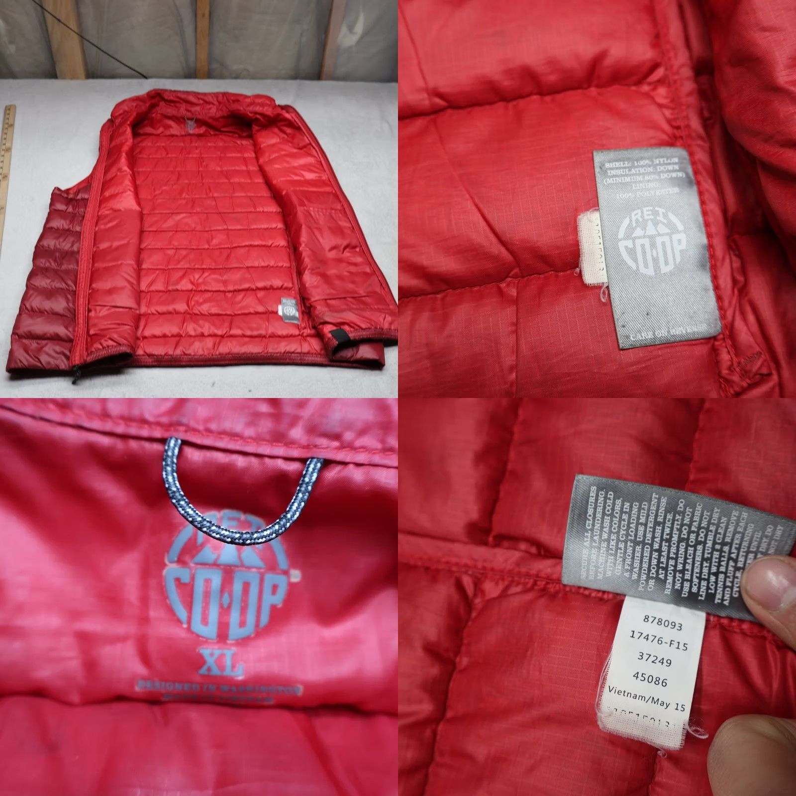 Vintage VINTAGE REI Down Vest Mens XL Red Full Zip Quilted Lightweight Puffer Winter Simulated Gorpcore Casual Travel Size US XL / EU 56 / 4 - 8 Thumbnail
