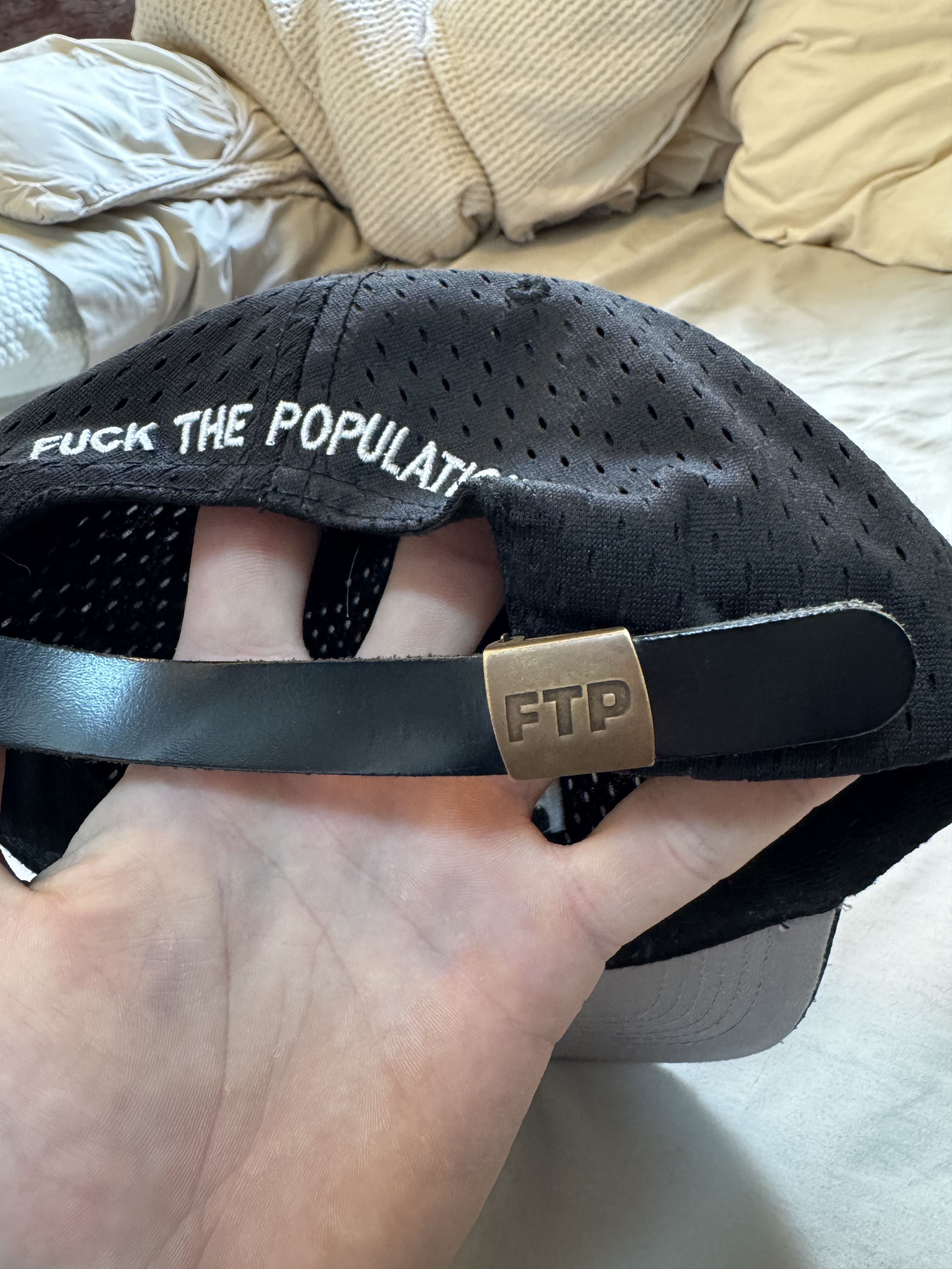 Fuck The Population Black Mesh FTP Hat Size ONE SIZE - 4 Thumbnail