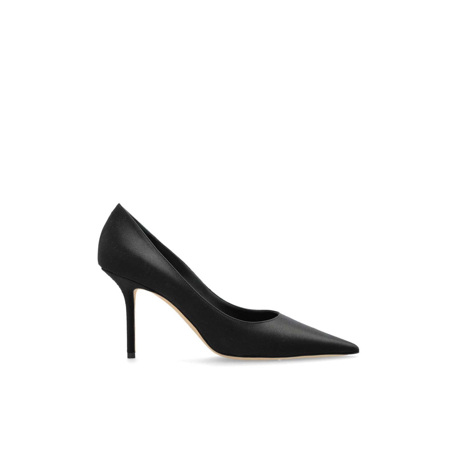 JIMMY CHOO 'Love' Black Satin High-Heeled Shoes New & Authen