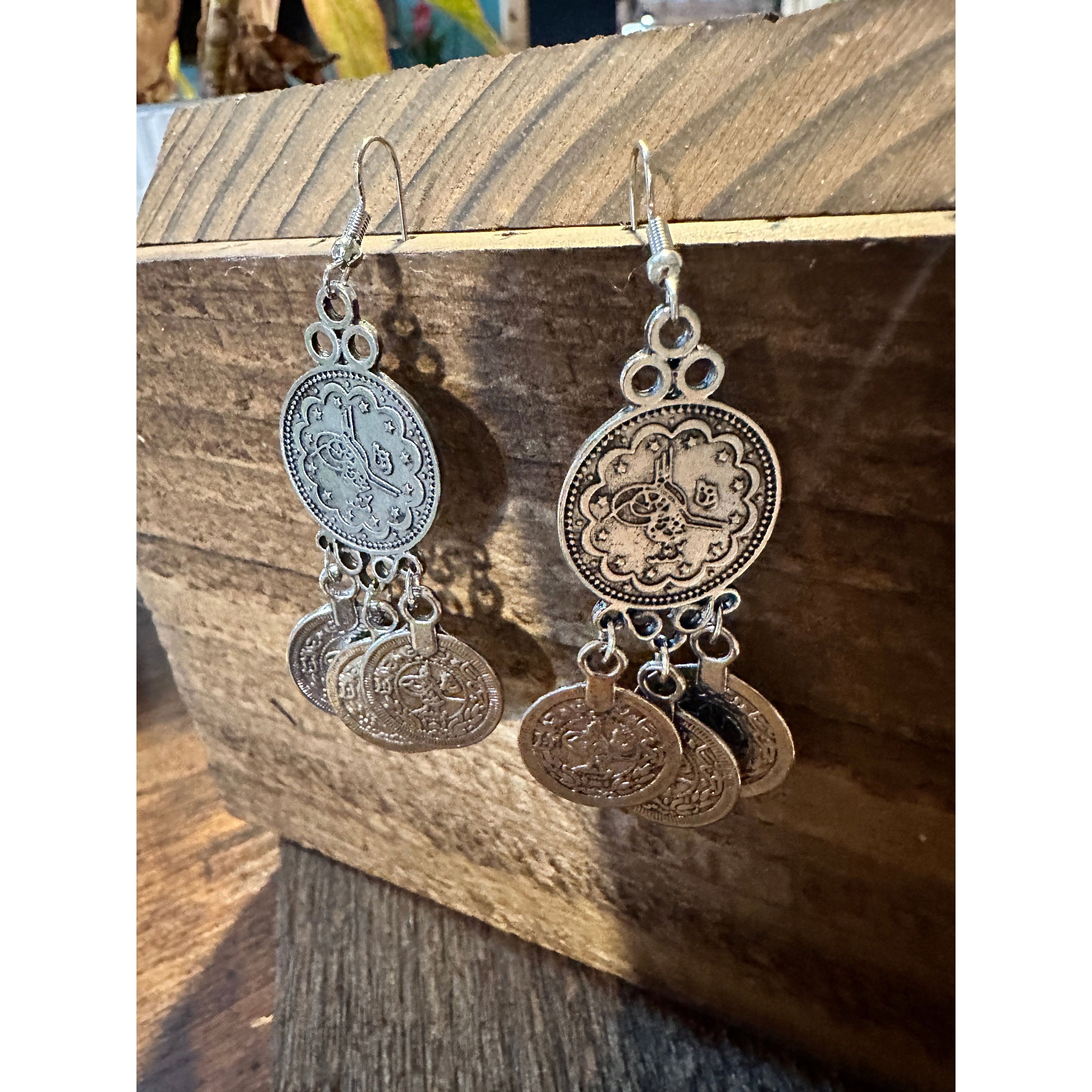 Other Vintage-Inspired Boho Coin Dangle Earrings in Gift-Ready Box Size ONE SIZE - 6 Thumbnail