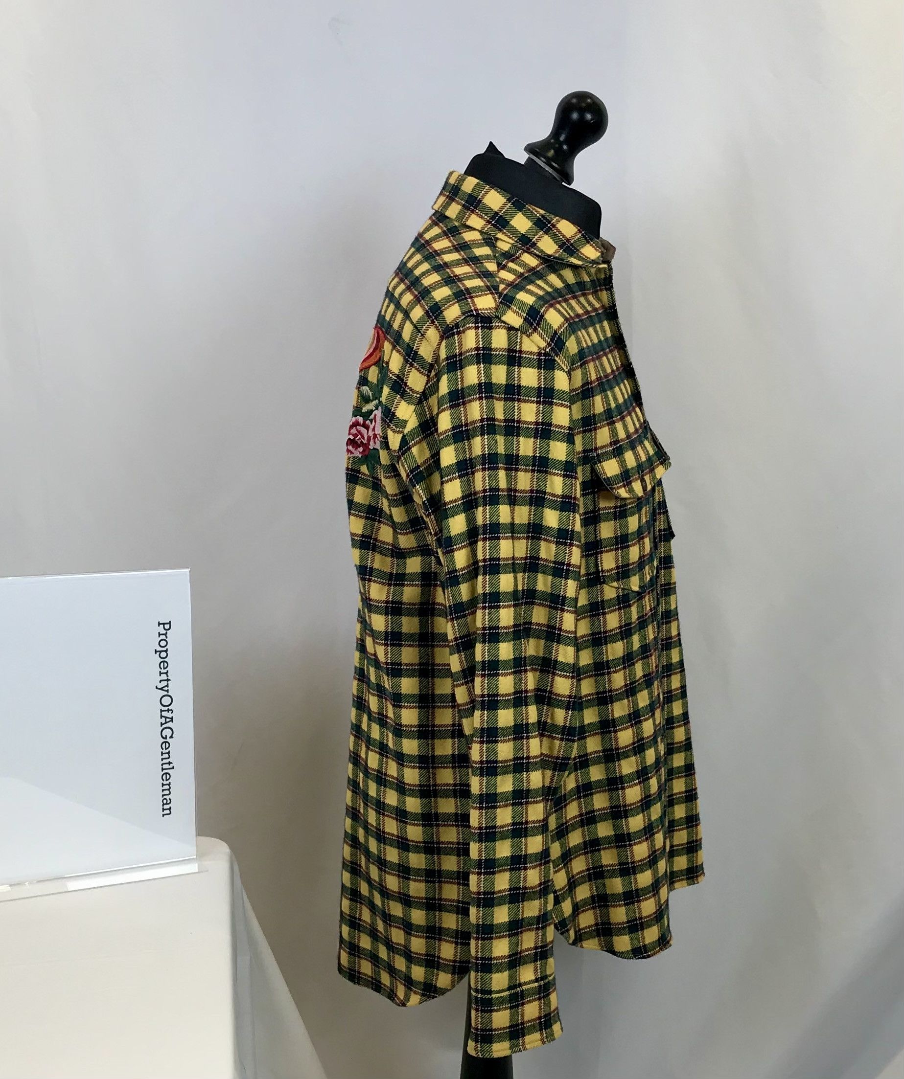 Gucci Gucci UFO Yellow Checked Shirt Size US L / EU 52-54 / 3 - 3 Thumbnail