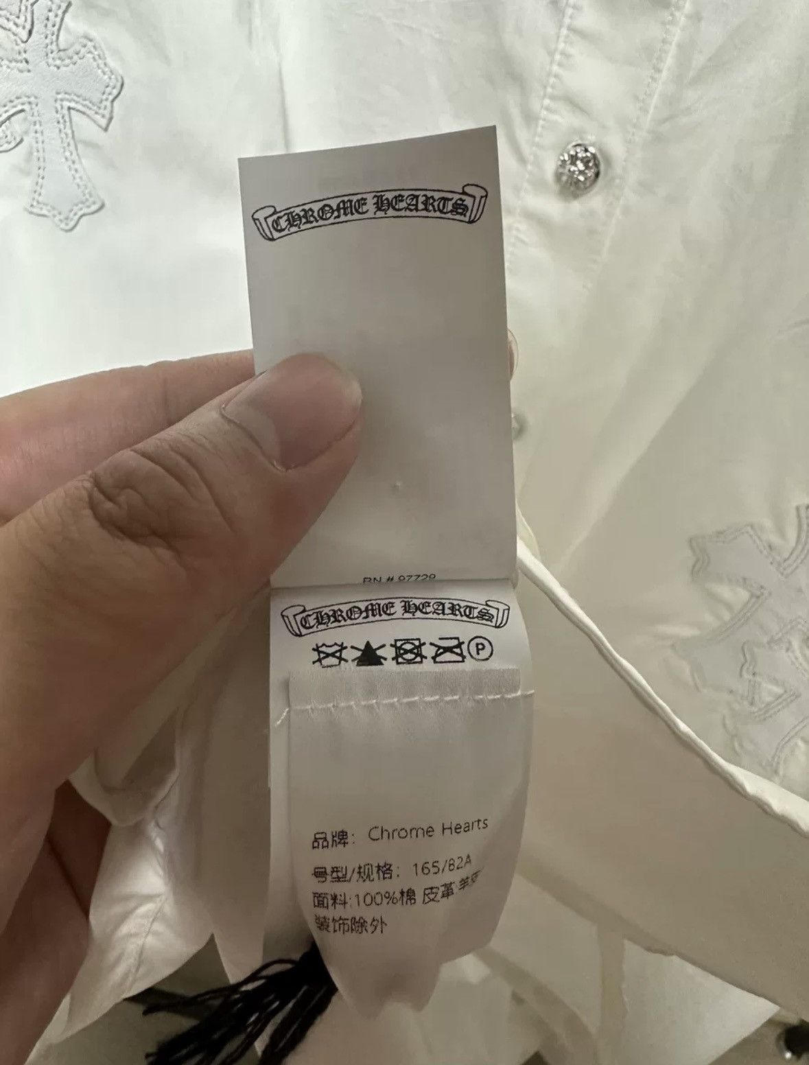 Chrome Hearts Chrome hearts white shirt Size US S / EU 44-46 / 1 - 8 Thumbnail