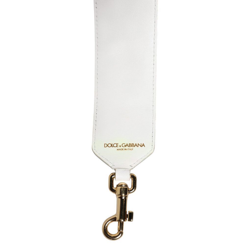 Dolce & Gabbana Dolce & Gabbana White Calfskin Raffia Embroidered Patchwork Size ONE SIZE - 6 Thumbnail