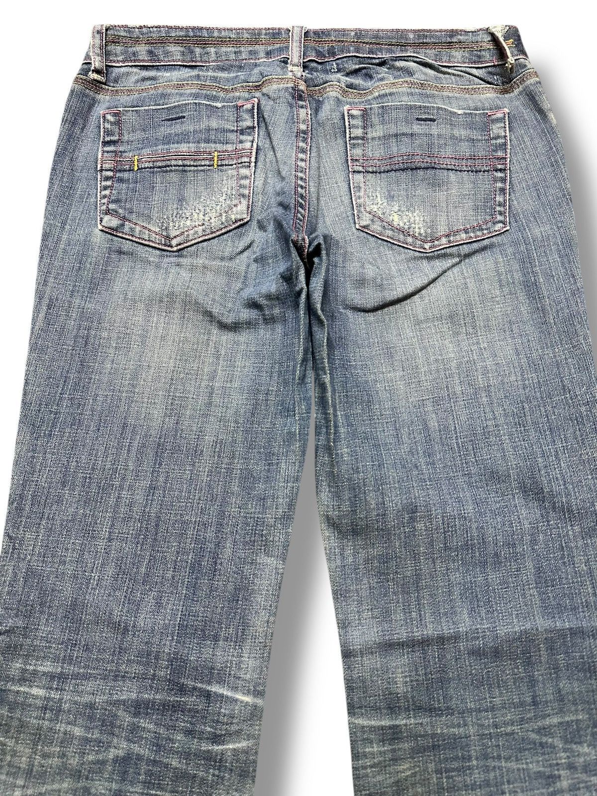 Japanese Brand Striked Jeans With Flare and Bootcut Style Faded Wash Size US 30 / EU 46 - 6 Thumbnail