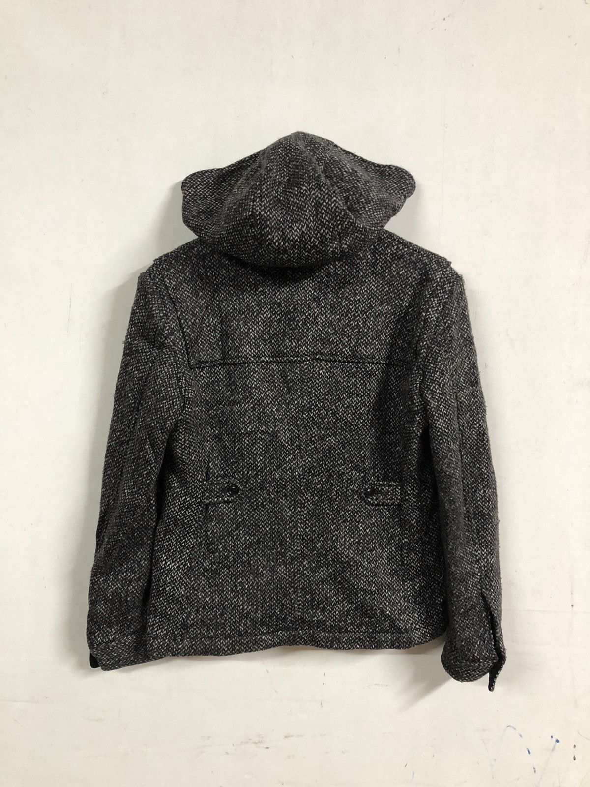 Designer × Japanese Brand × Takeo Kikuchi Vintage Y2K Takeo Kukichi Duffle Wool Hoodie JAPAN Size S / US 4 / IT 40 - 2 Thumbnail