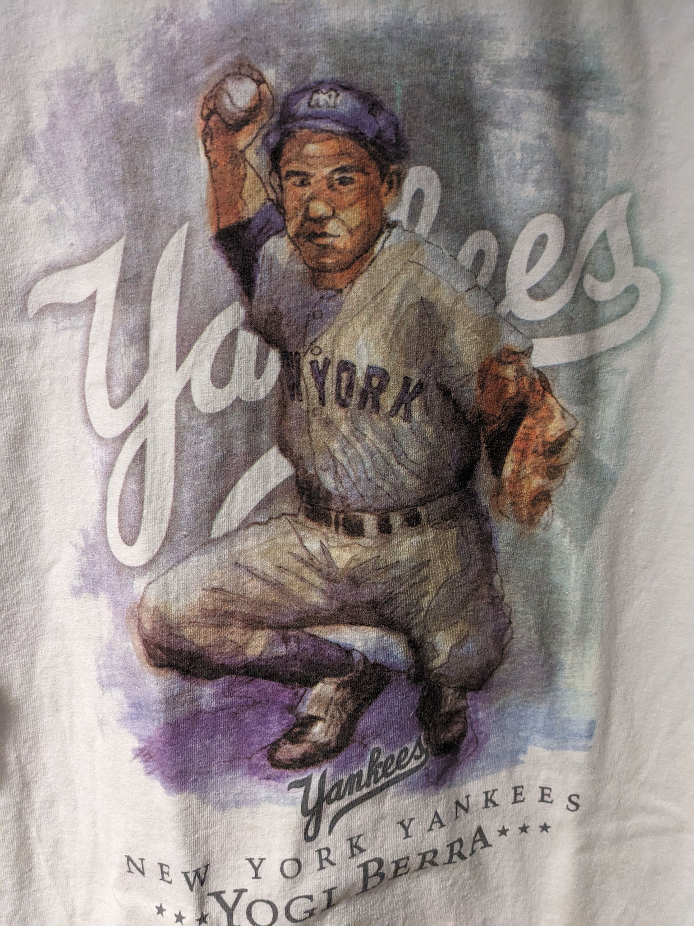 MLB Vintage Y2K New York Yankees Yogi Berra Ringer T-shirt Size US L / EU 52-54 / 3 - 2 Thumbnail