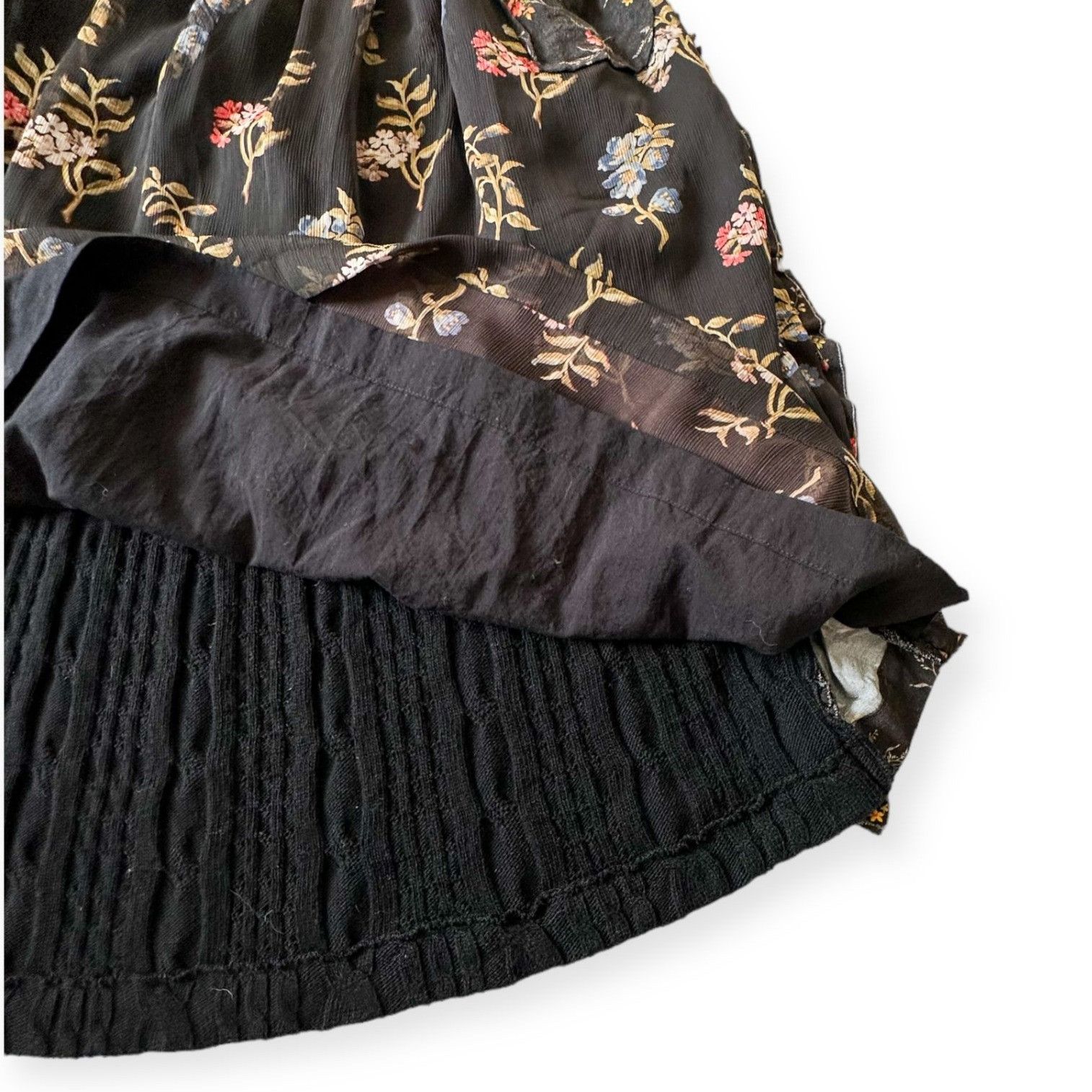 Comme des Garcons COMME DES GARÇONS Tricot Floral Print/Cable knit Midi Skirt Size 25" / US 0 / IT 36 - 13 Thumbnail