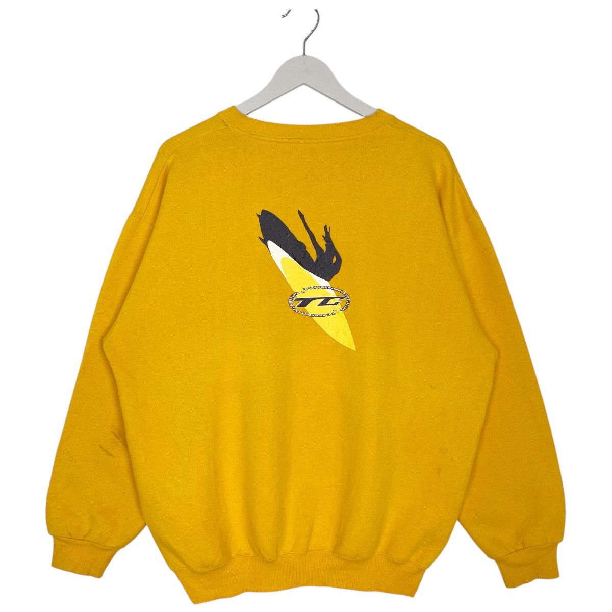 Vintage Vintage T&C Surf Hawaii Half Crewneck Sweatshirt Yellow Sz L Size US L / EU 52-54 / 3 - 8 Thumbnail