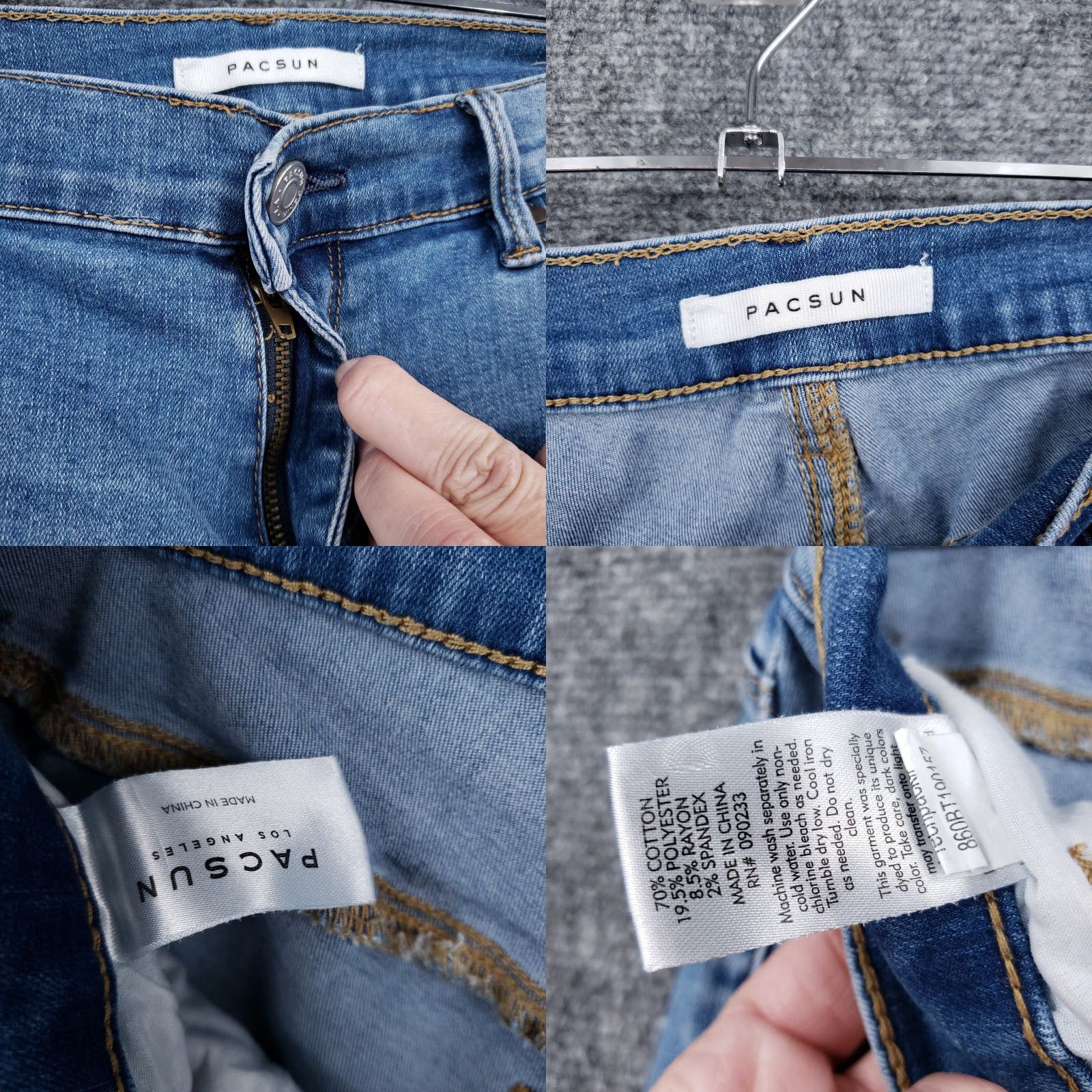 Pacsun Pacsun Jeans Womens 28 High Rise Jegging Distressed Light Wash Blue Denim Size 28" / US 6 / IT 42 - 8 Thumbnail
