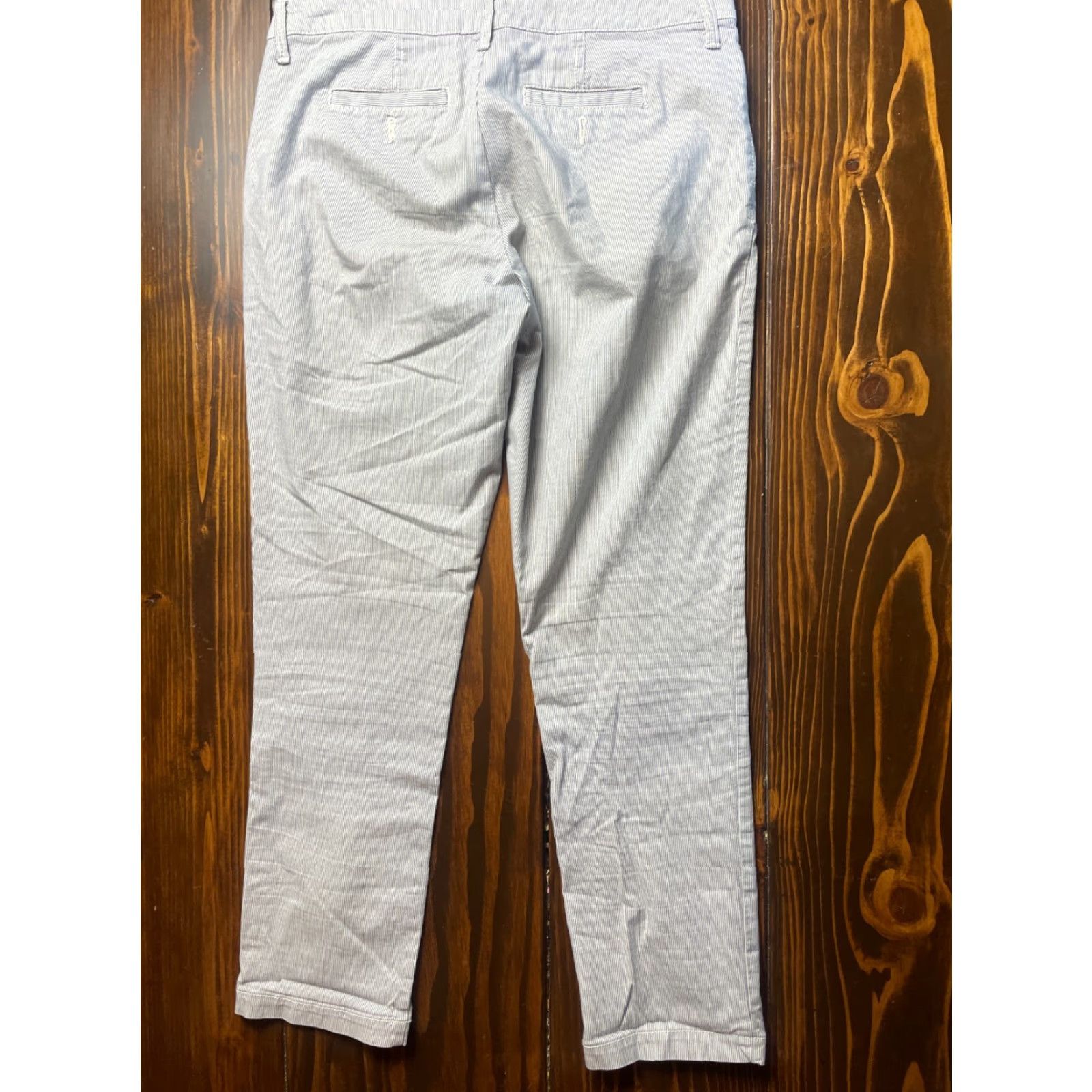 Gap Gap Dress Pants Women's 32EU Regular Skinny Inseam 26.5 in Gray White Solid Stretch Khakis Dress Pants Womens Menus? Size 24" / US 00 / IT 34 - 2 Thumbnail