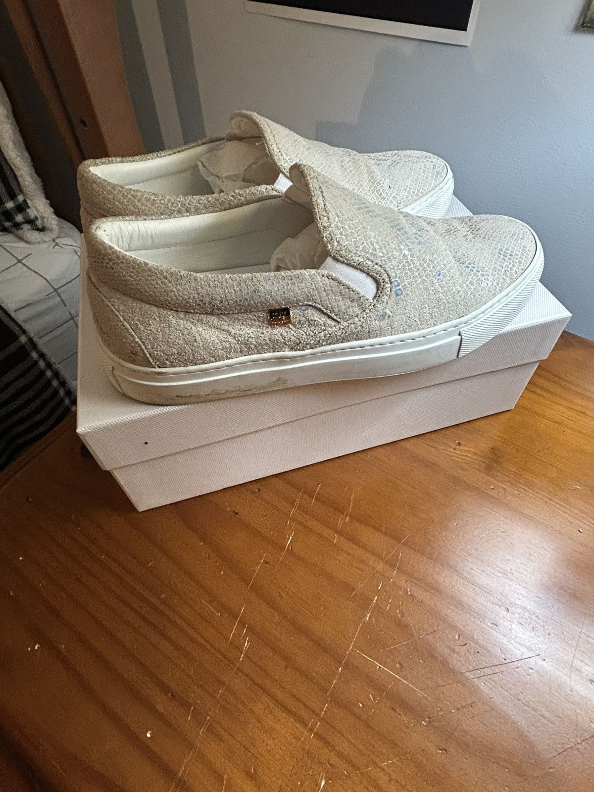 Designer Emy Mack python snakeskin slip-on shoes Size US 6.5 / IT 36.5 - 3 Thumbnail