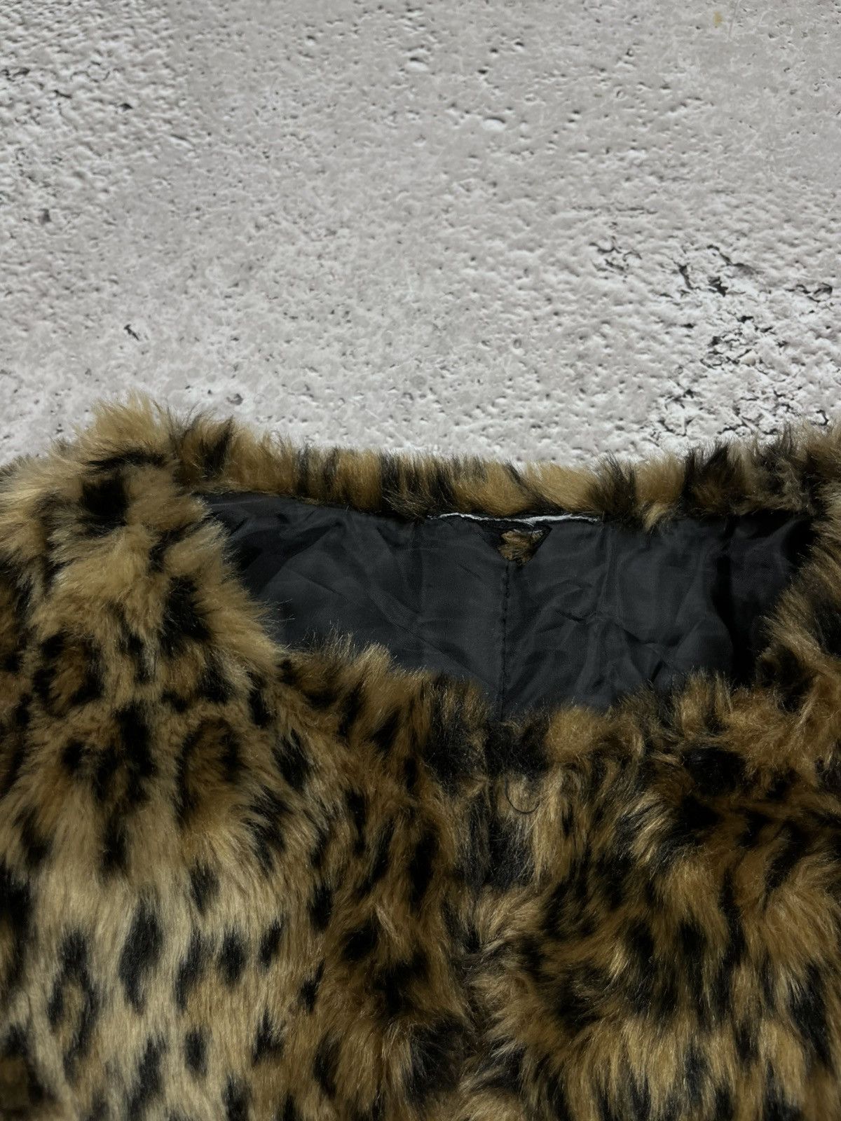 Other Y2K Faux Fur Leopard Print Jacket Retro 2000s Style Size L / US 10 / IT 46 - 4 Thumbnail